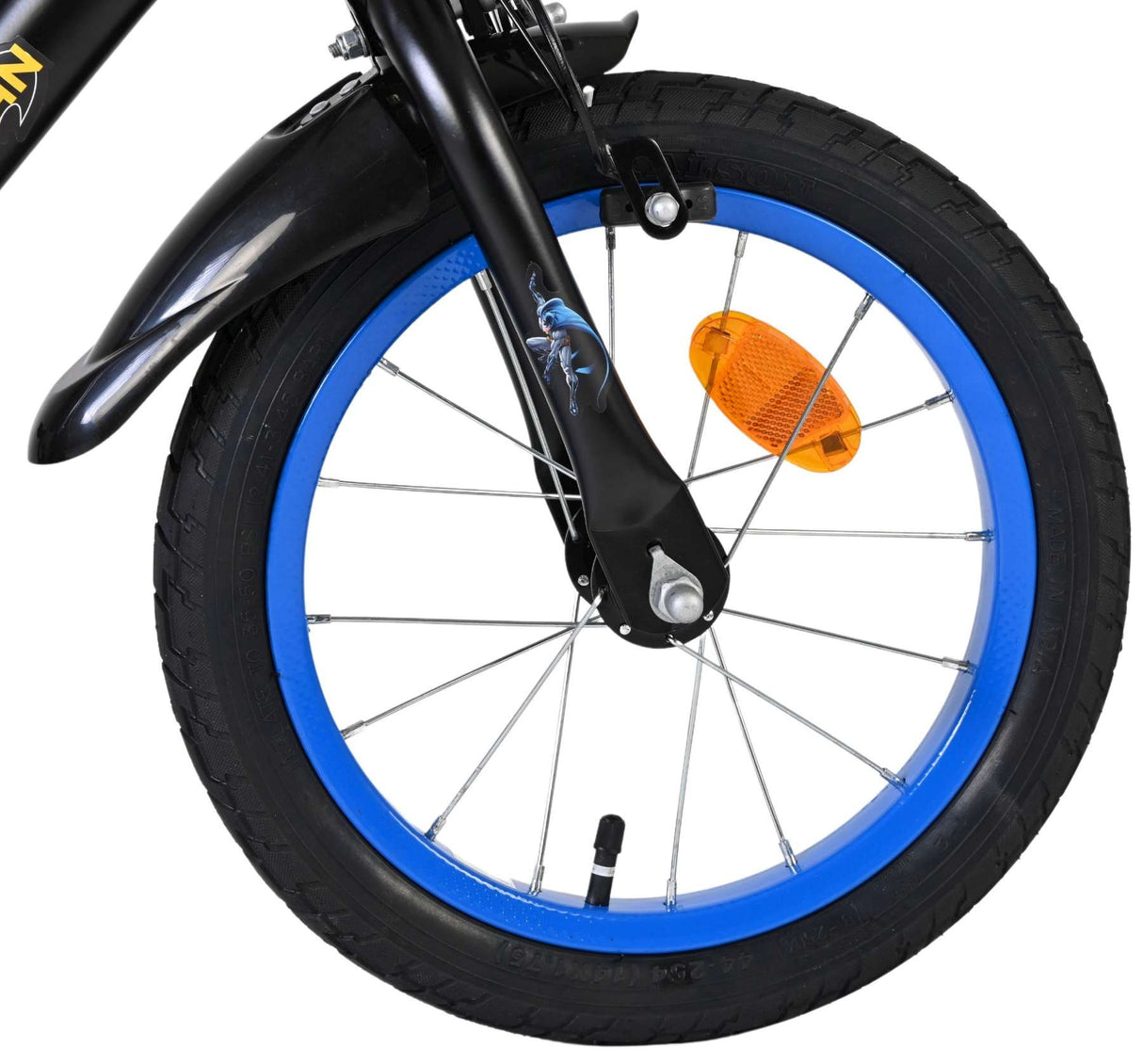 Volare Batman Kinderfahrrad - Jungen - 14 Zoll - Schwarz