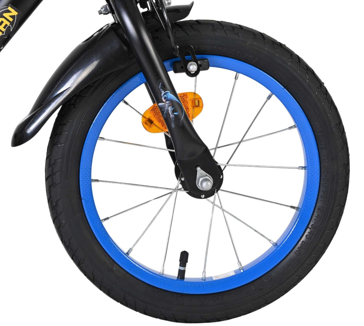 Volare Batman Kinderfahrrad - Jungen - 14 Zoll - Schwarz - Zwei Handbremsen