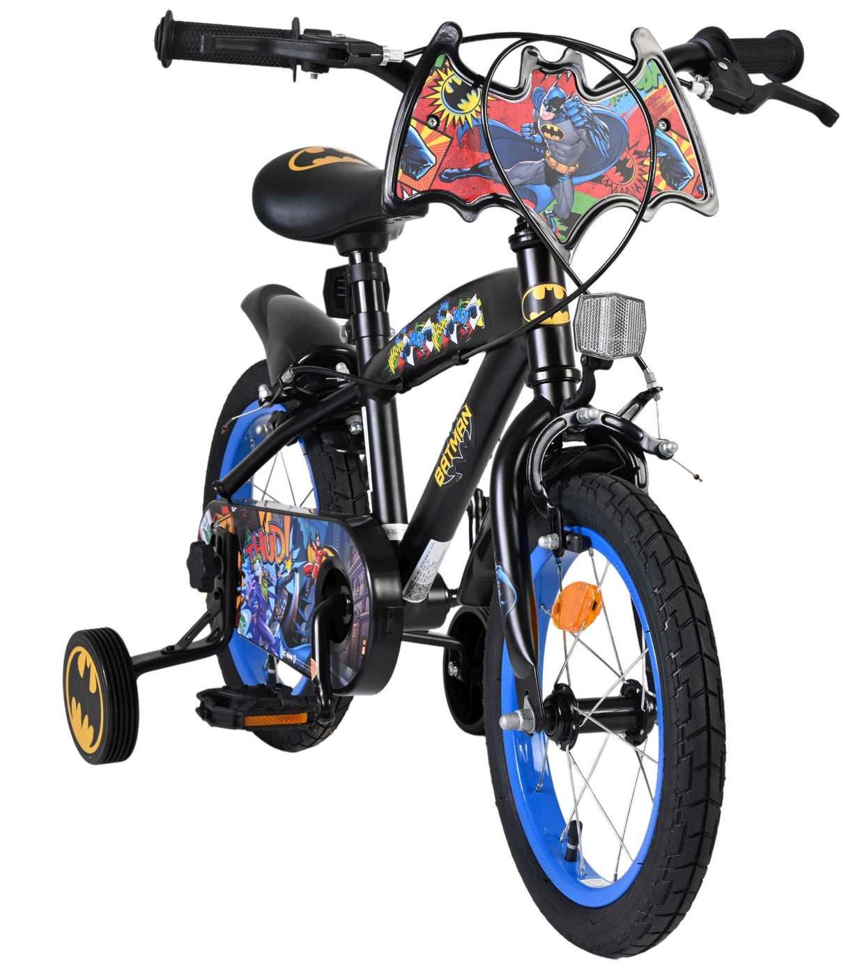 Volare Batman Kinderfahrrad - Jungen - 14 Zoll - Schwarz - Zwei Handbremsen