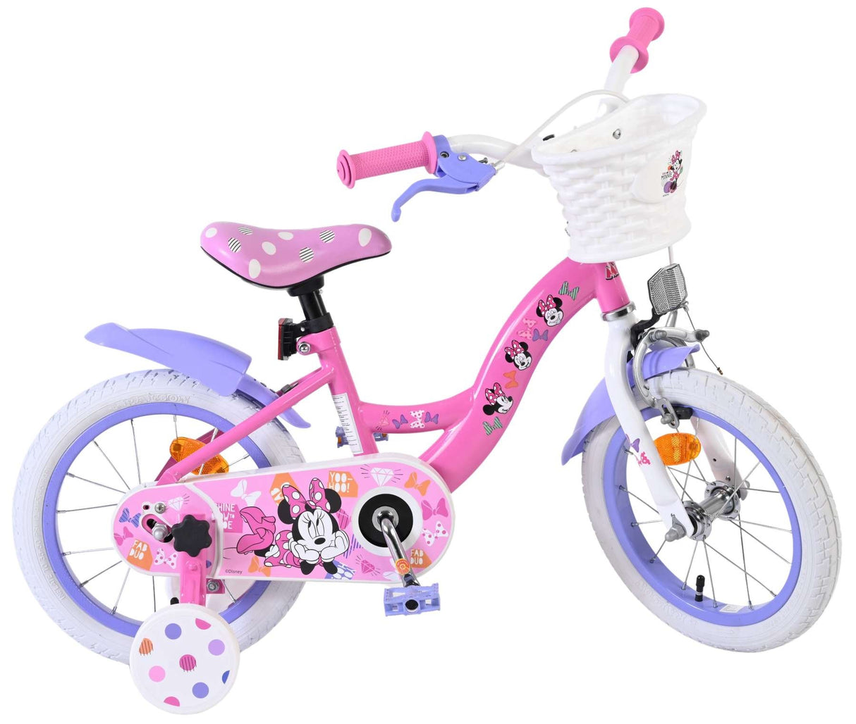 Volare Disney Minnie – die süßeste Minnie aller Zeiten! Kinderfahrrad - Mädchen - 14 Zoll - Rosa