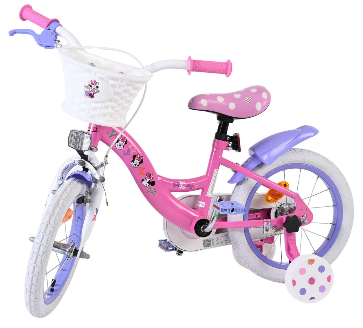 Volare Disney Minnie – die süßeste Minnie aller Zeiten! Kinderfahrrad - Mädchen - 14 Zoll - Rosa