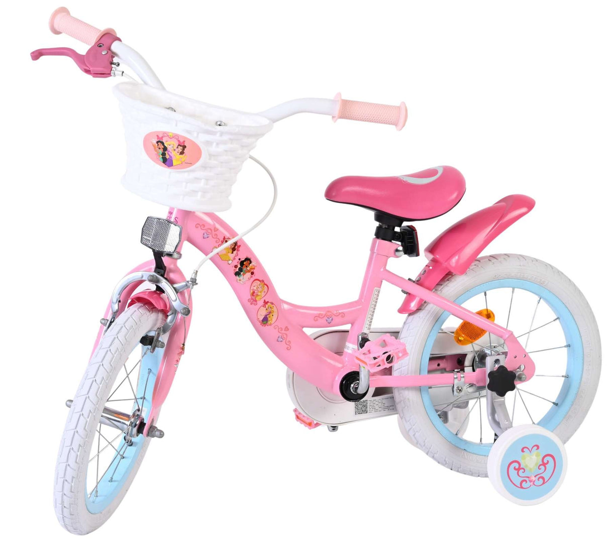 Volare Disney Princess Kinderfahrrad - Mädchen - 14 Zoll - Rosa