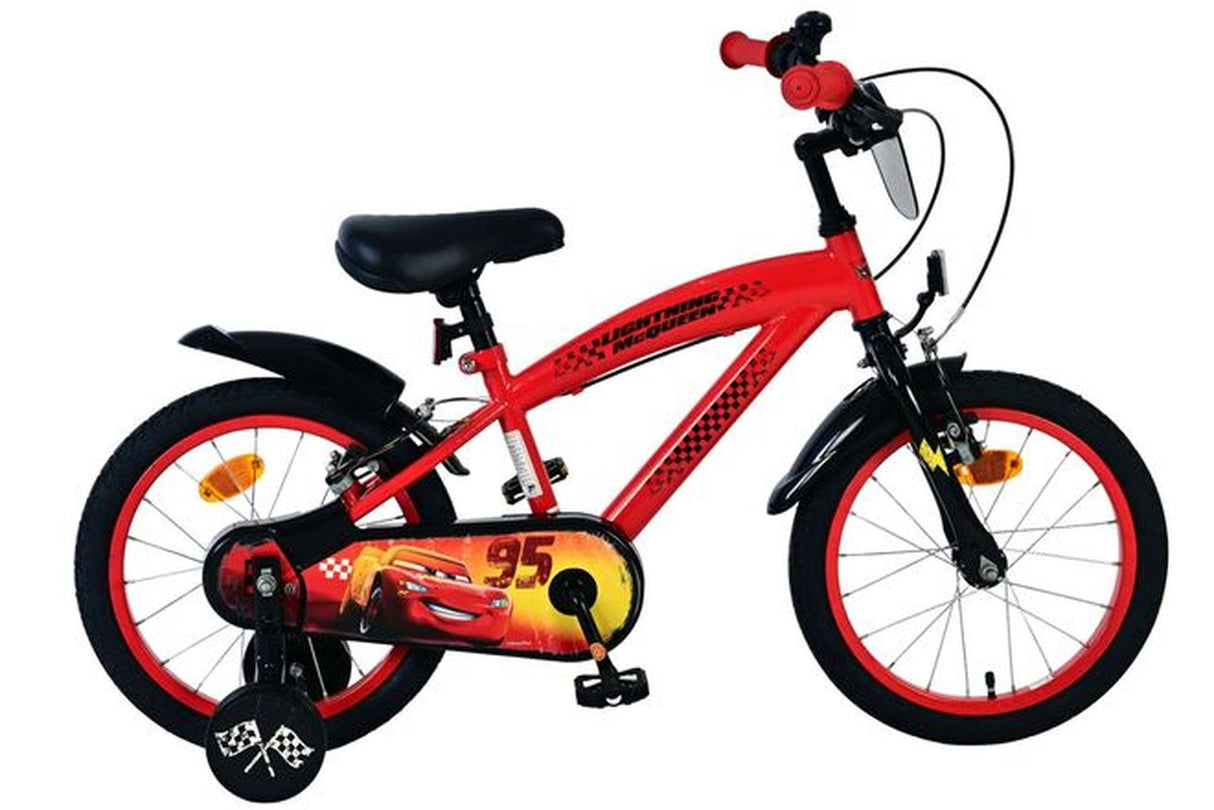 Volare Disney Cars Kinderfahrrad - Jungen - 16 Zoll - Rot - Zwei Handbremsen