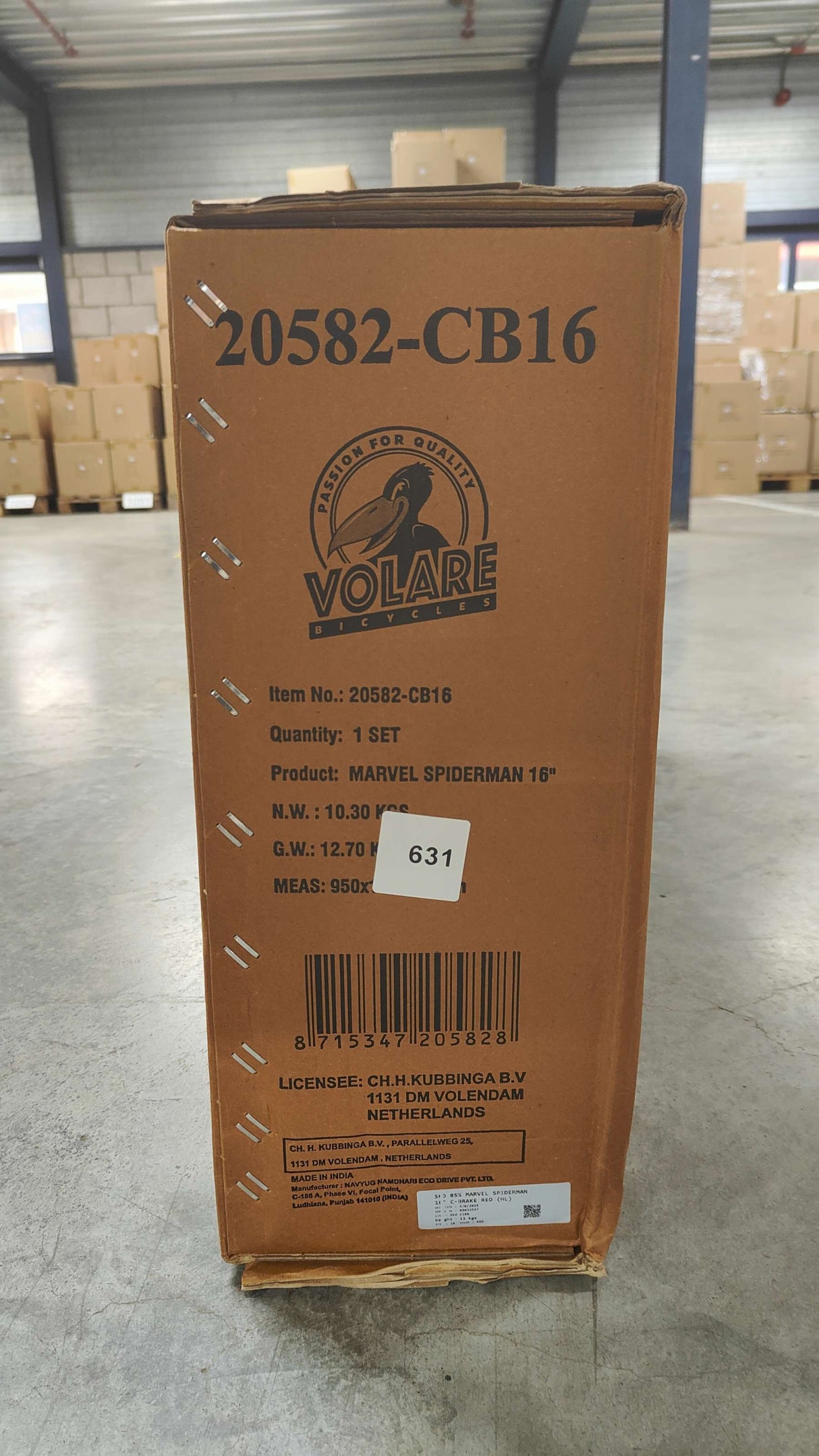 Volare Spider-Man Kinderfahrrad - Jungen - 16 Zoll - Rot