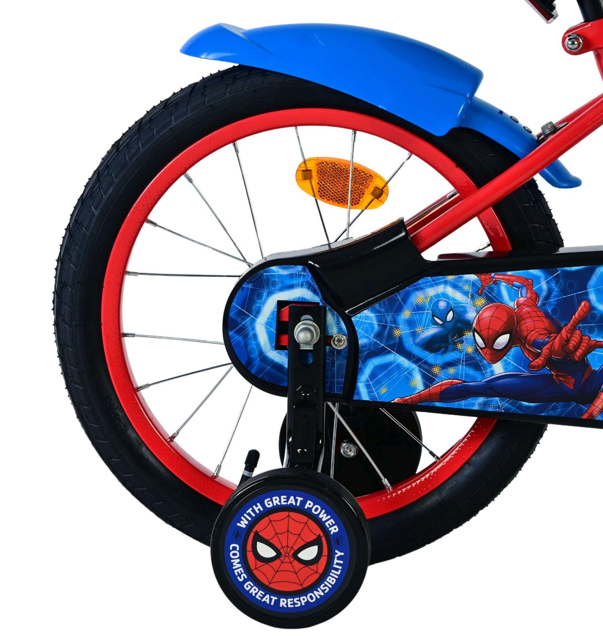 Volare Spider-Man Kinderfahrrad - Jungen - 16 Zoll - Rot