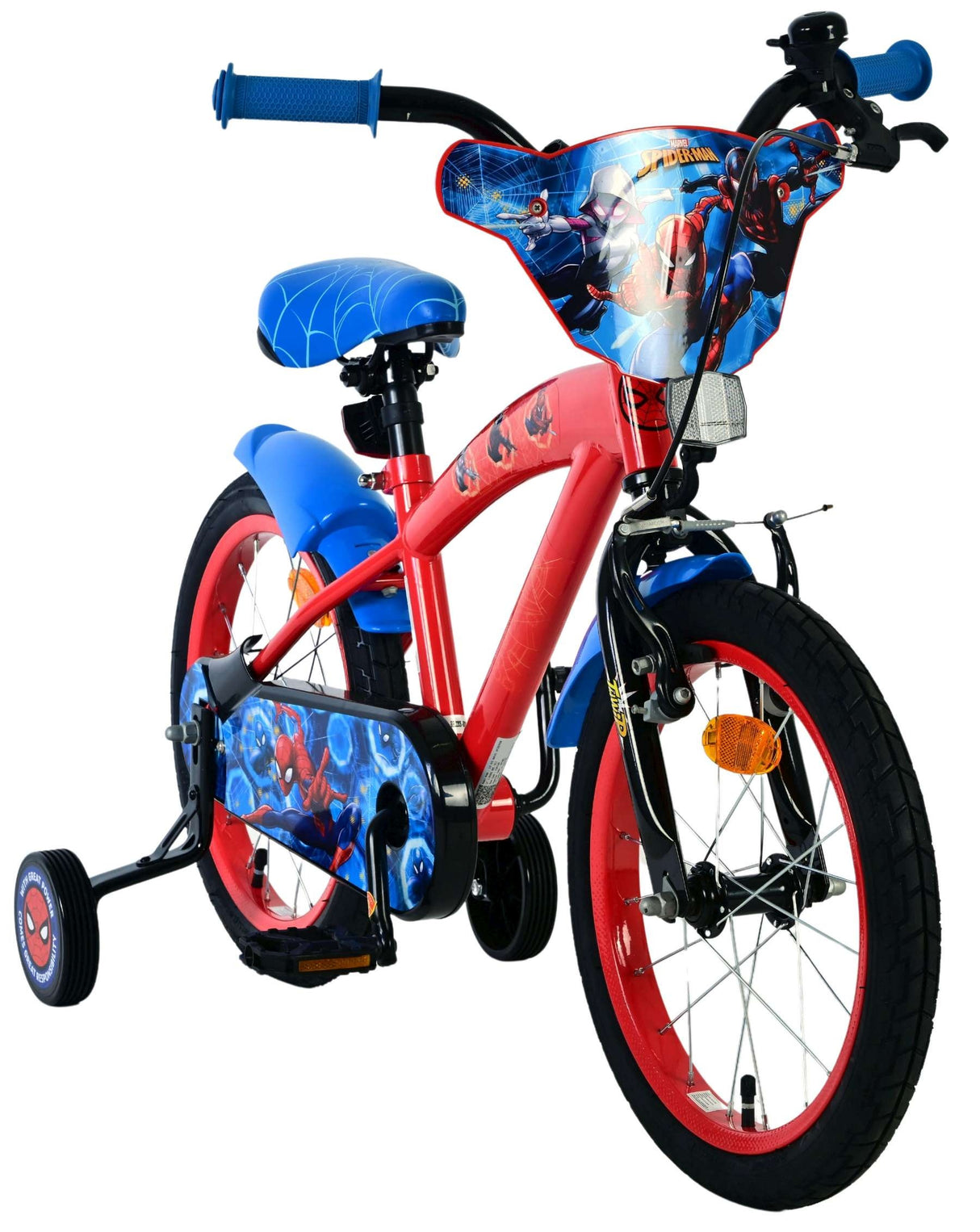 Volare Spider-Man Kinderfahrrad - Jungen - 16 Zoll - Rot