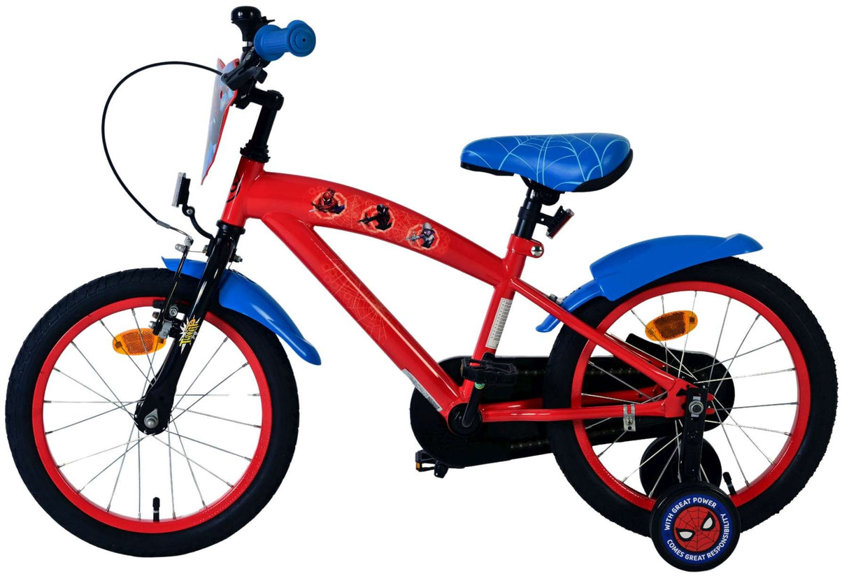 Volare Spider-Man Kinderfahrrad - Jungen - 16 Zoll - Rot