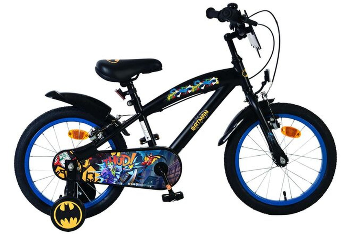 Volare Batman Kinderfahrrad - Jungen - 16 Zoll - Schwarz - 2 Handbremsen