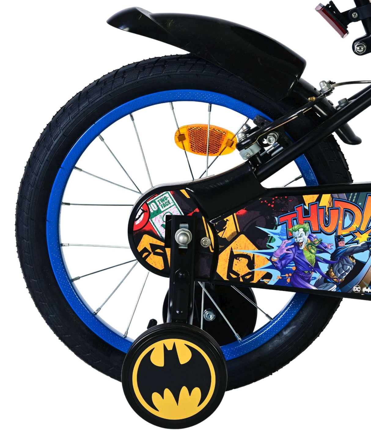 Volare Batman Kinderfahrrad - Jungen - 16 Zoll - Schwarz - 2 Handbremsen