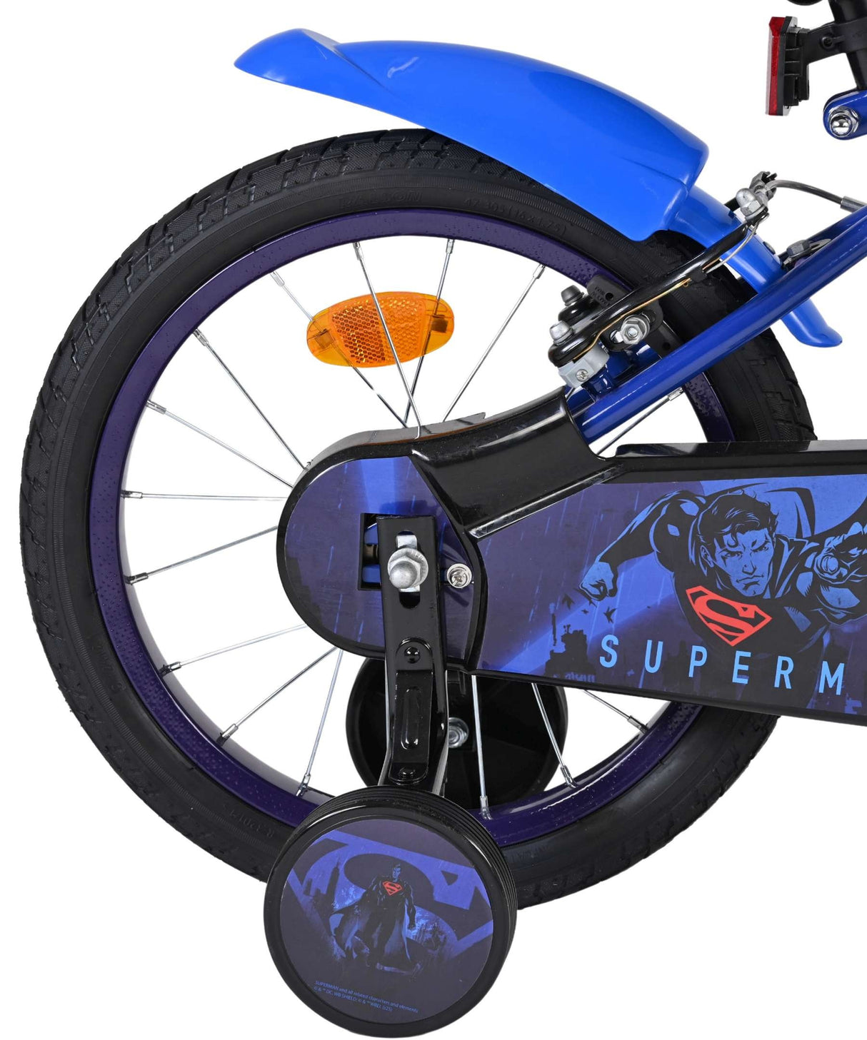 Volare Superman Kinderfahrrad - Jungen - 16 Zoll - Blau - Zwei Handbremsen