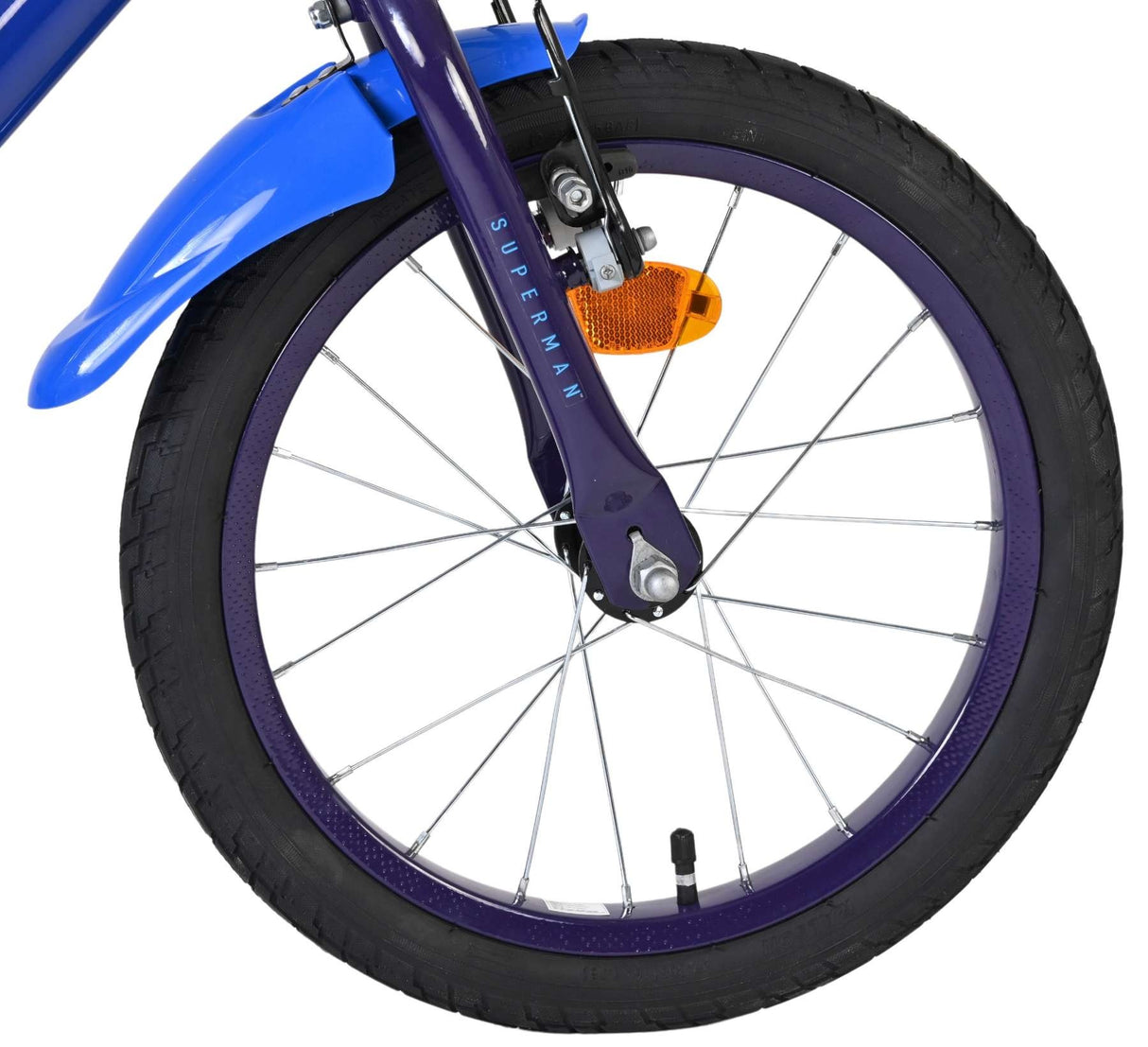 Volare Superman Kinderfahrrad - Jungen - 16 Zoll - Blau - Zwei Handbremsen