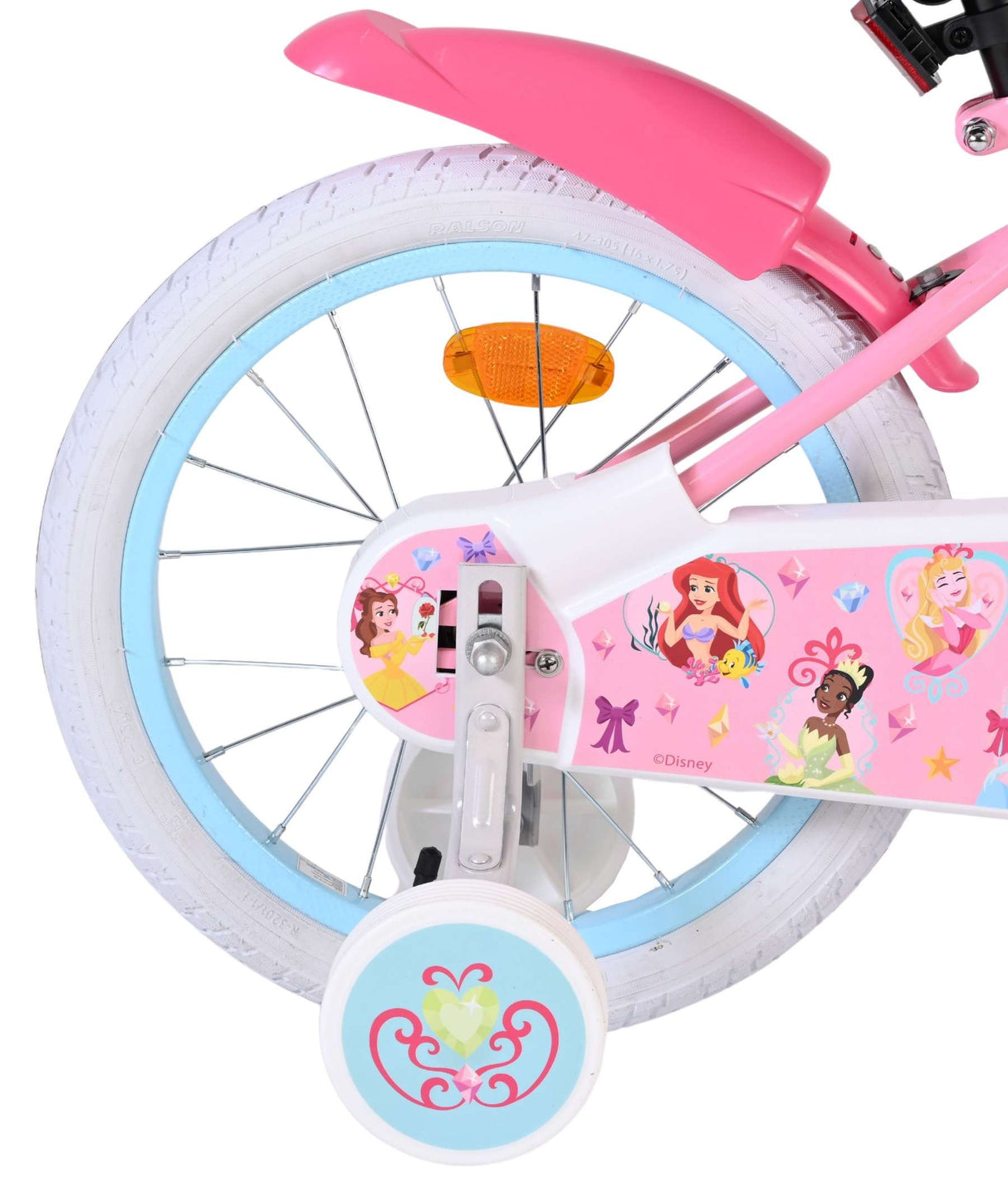 Volare Disney Princess Kinderfahrrad - Mädchen - 16 Zoll - Rosa