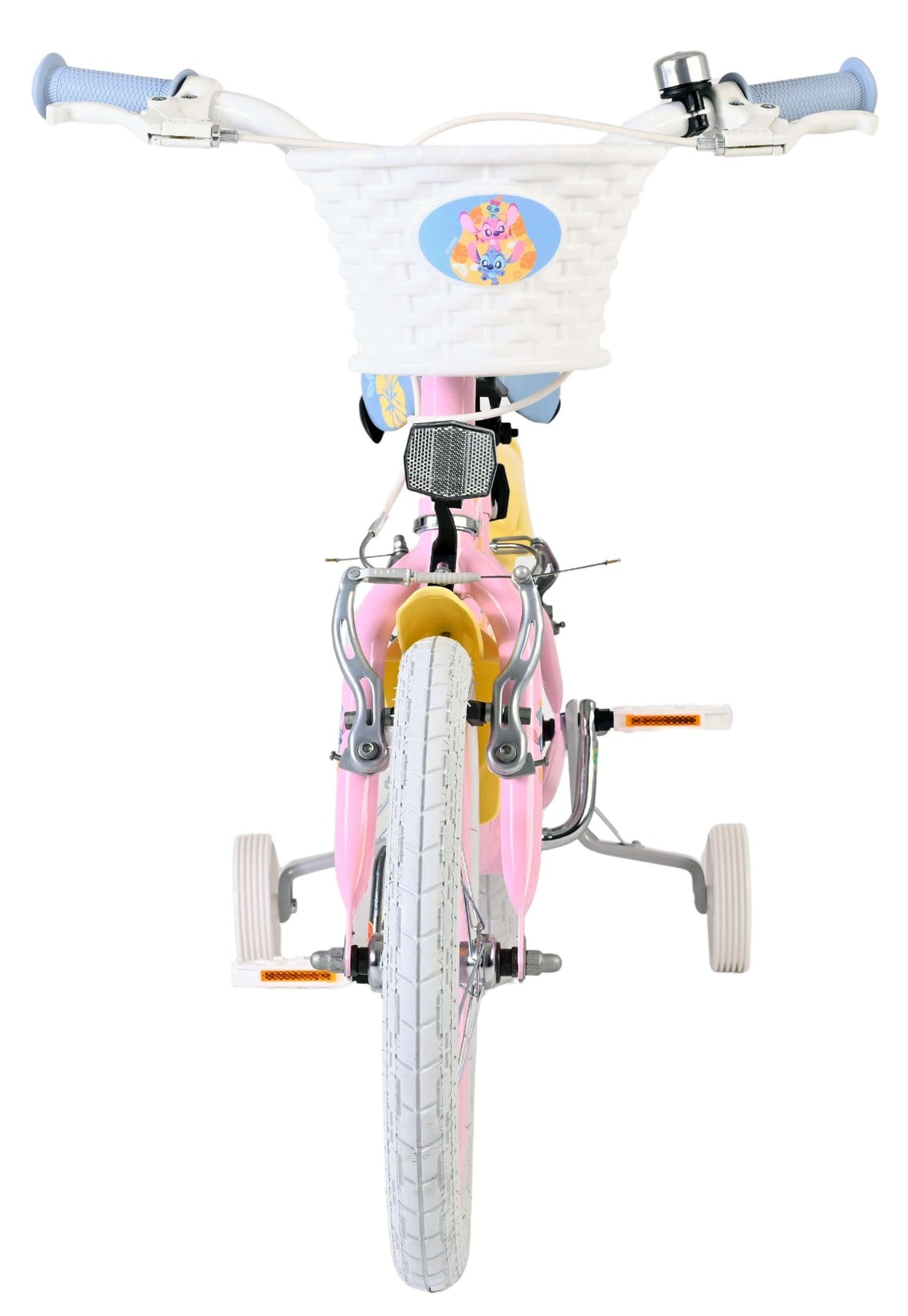 Volare Disney Stitch Kinderfahrrad - Mädchen - 16 Zoll - Rosa - Zwei Handbremsen