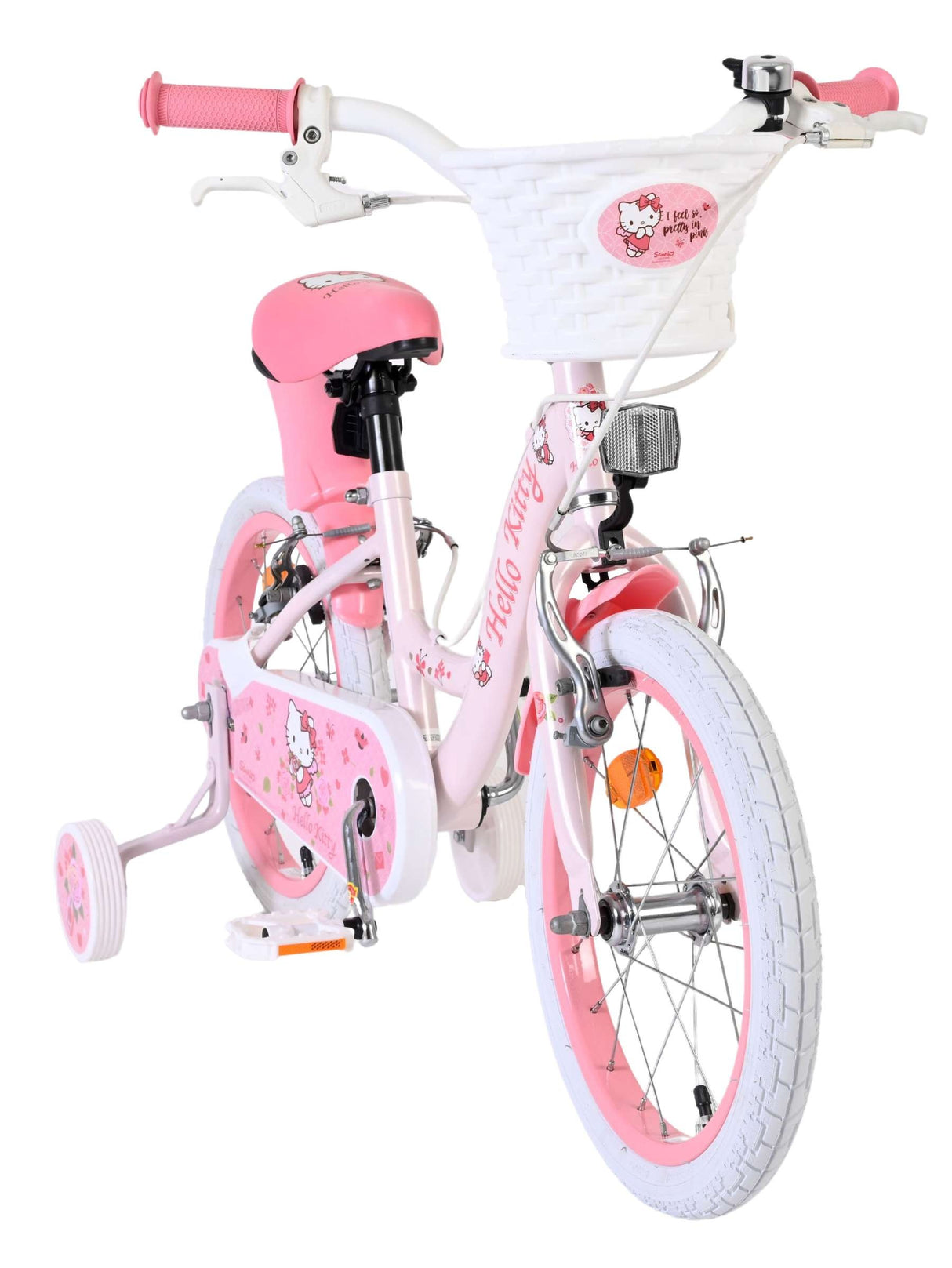 Kinderfahrrad in Pink mit Hello Kitty Design und Stützrädern