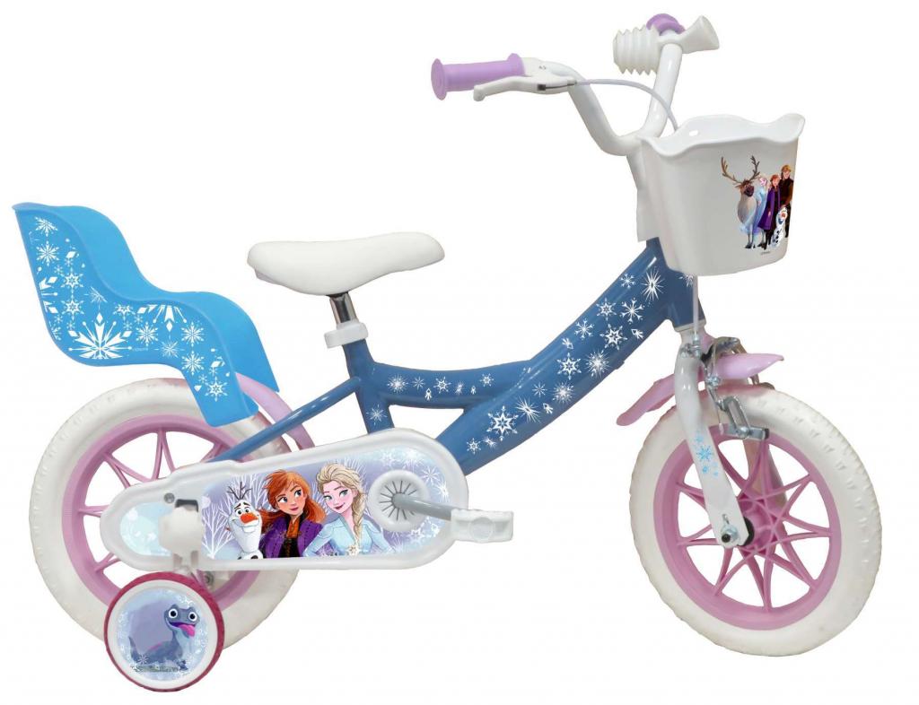 Volare Magisches Frozen 12-Zoll-Kinderfahrrad in Blau - Sicherheit, Komfort und Spaß in einem!