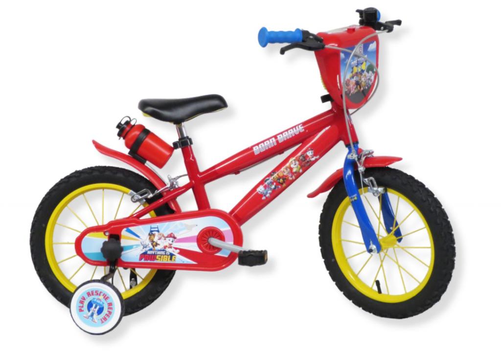 Volare Paw Patrol Kinderfahrrad 12 Zoll in Rot - Sicherheit, Komfort und Spaß in einem!