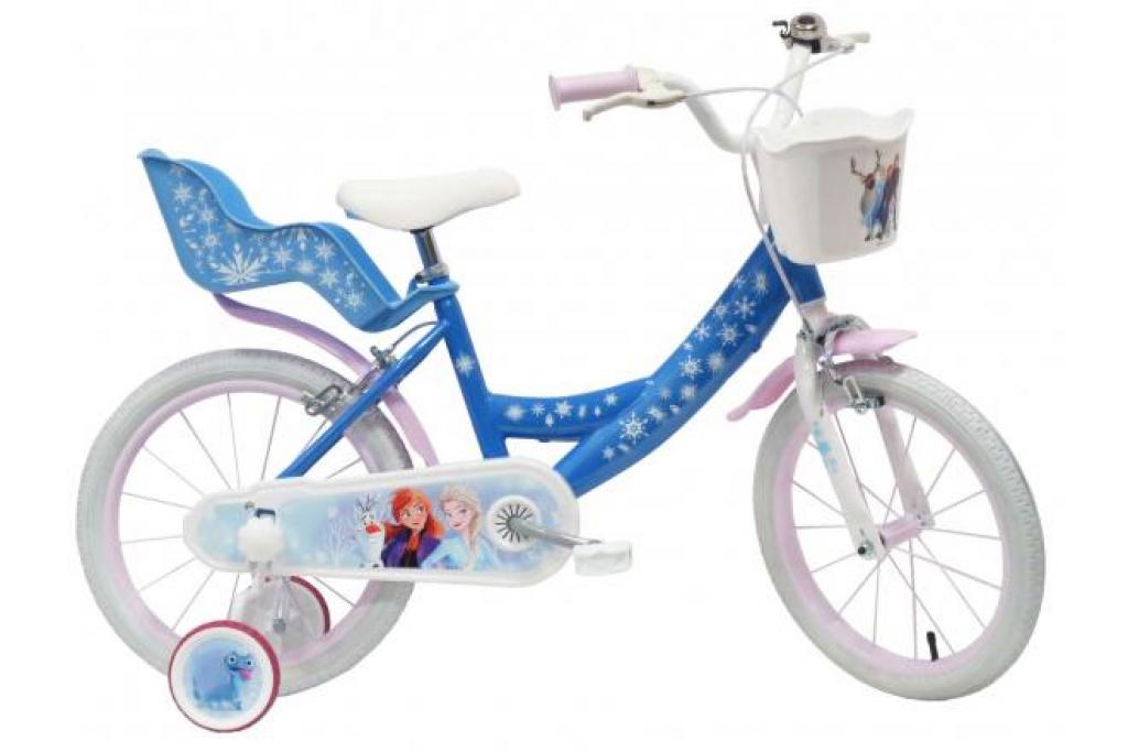 Volare Frozen Kinderfahrrad - Mädchen - 16 Zoll - Blau - Zwei Handbremsen