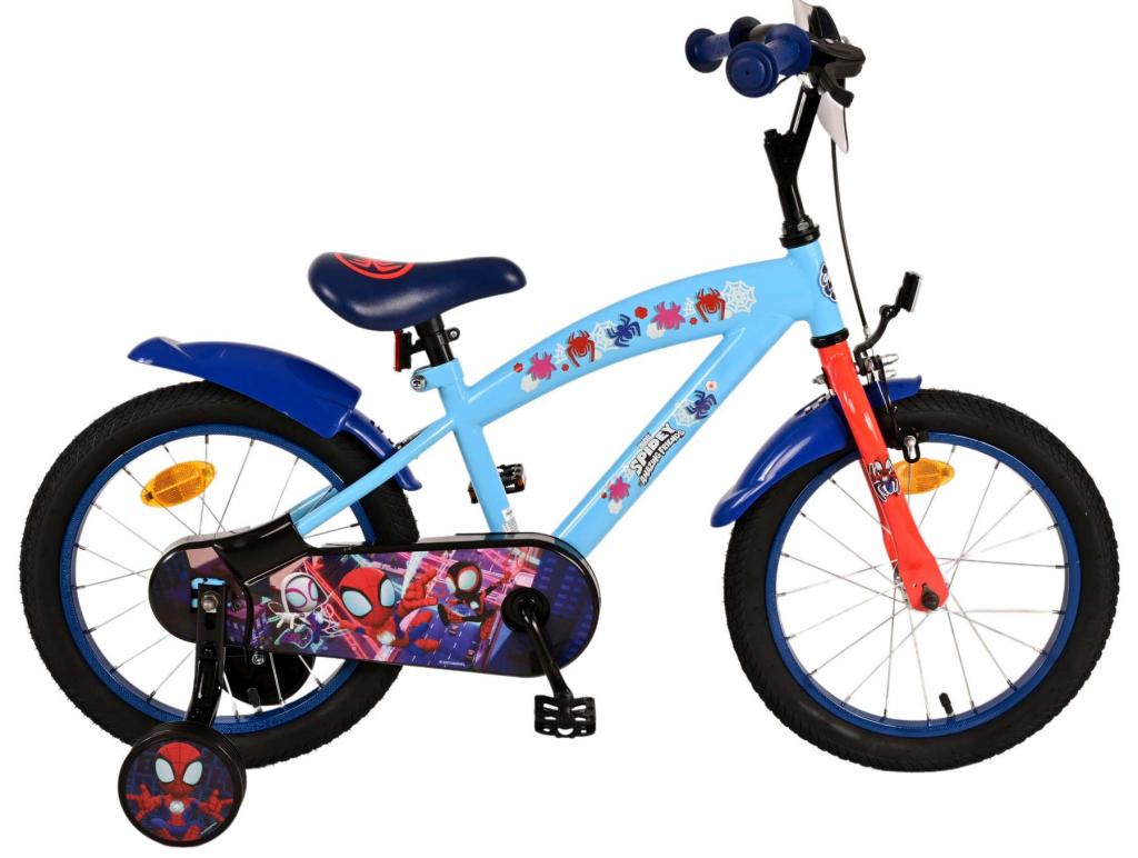 Volare Offiziell lizenziertes Marvel Spidey 16-Zoll-Kinderfahrrad in Blau - Sicherheit, Spaß und Abenteuer für Ihr Kind!