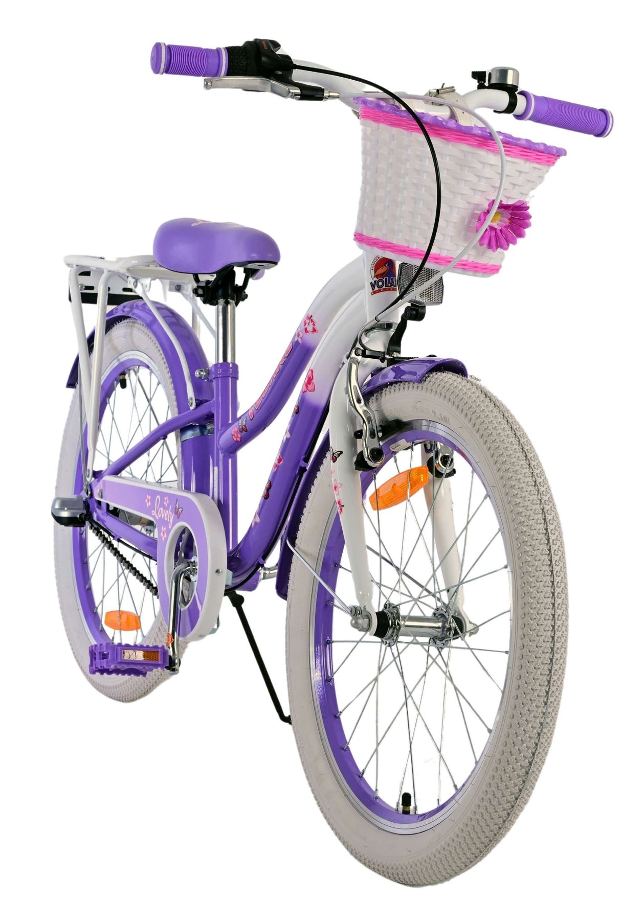 Volare Lovely Kinderfahrrad - Mädchen - 20 Zoll - Lila - 3 Gänge