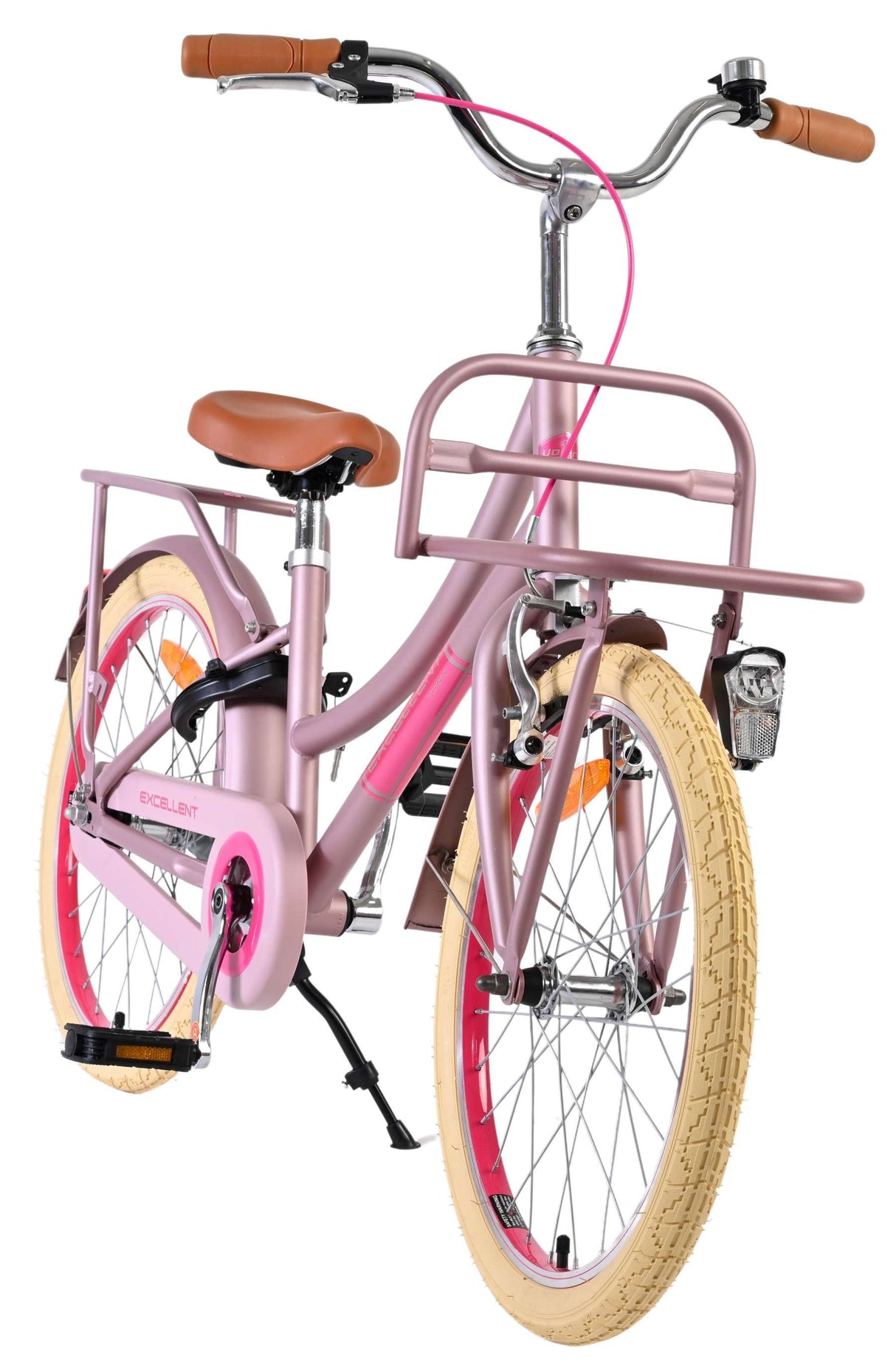 Volare Excellent Kinderfahrrad - Mädchen - 20 Zoll - Matt Pink