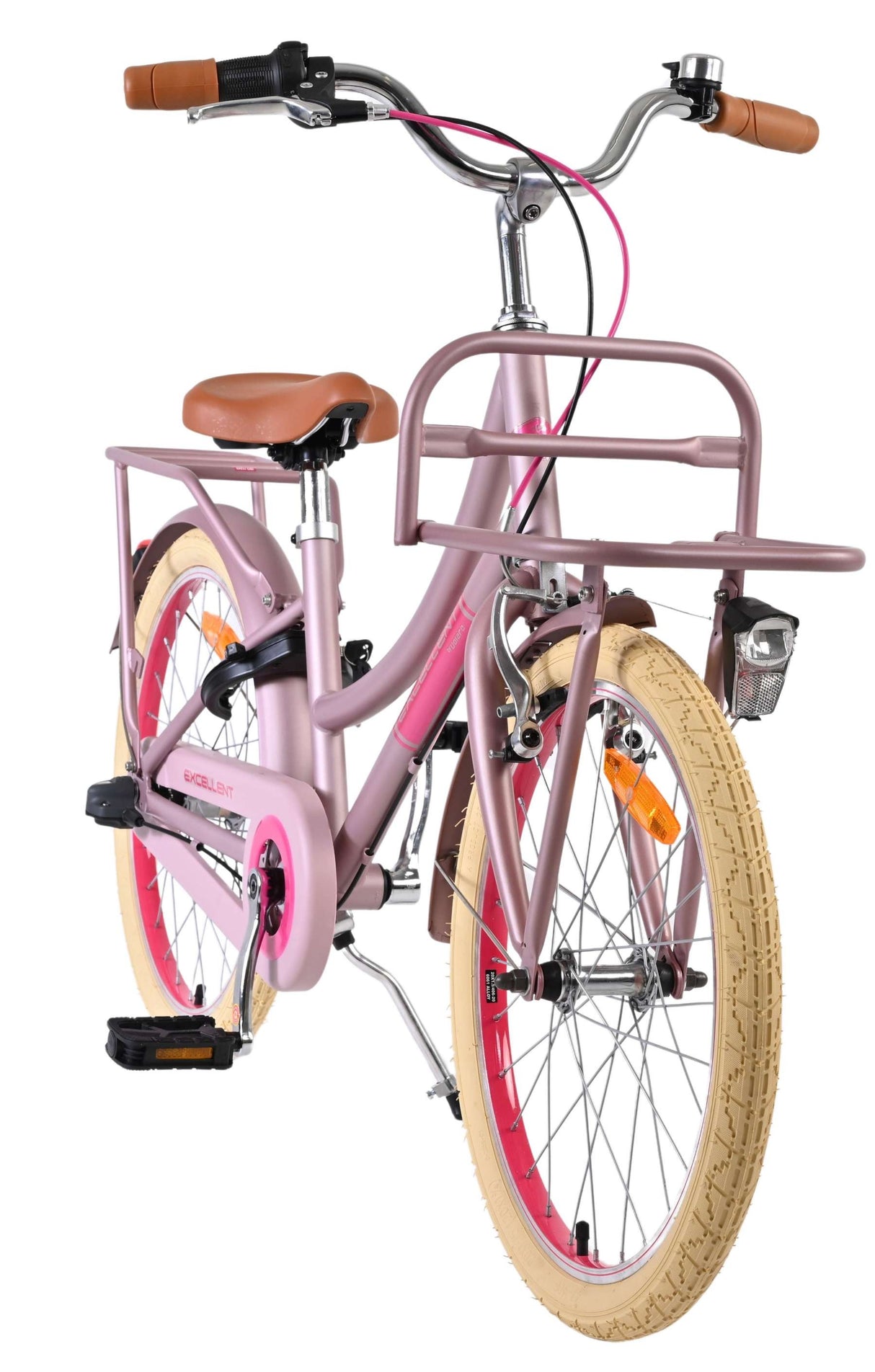 Volare Excellent Kinderfahrrad - Mädchen - 20 Zoll - Mattrosa - 3 Gänge