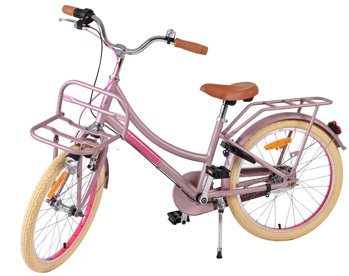 Volare Excellent Kinderfahrrad - Mädchen - 20 Zoll - Mattrosa - 3 Gänge