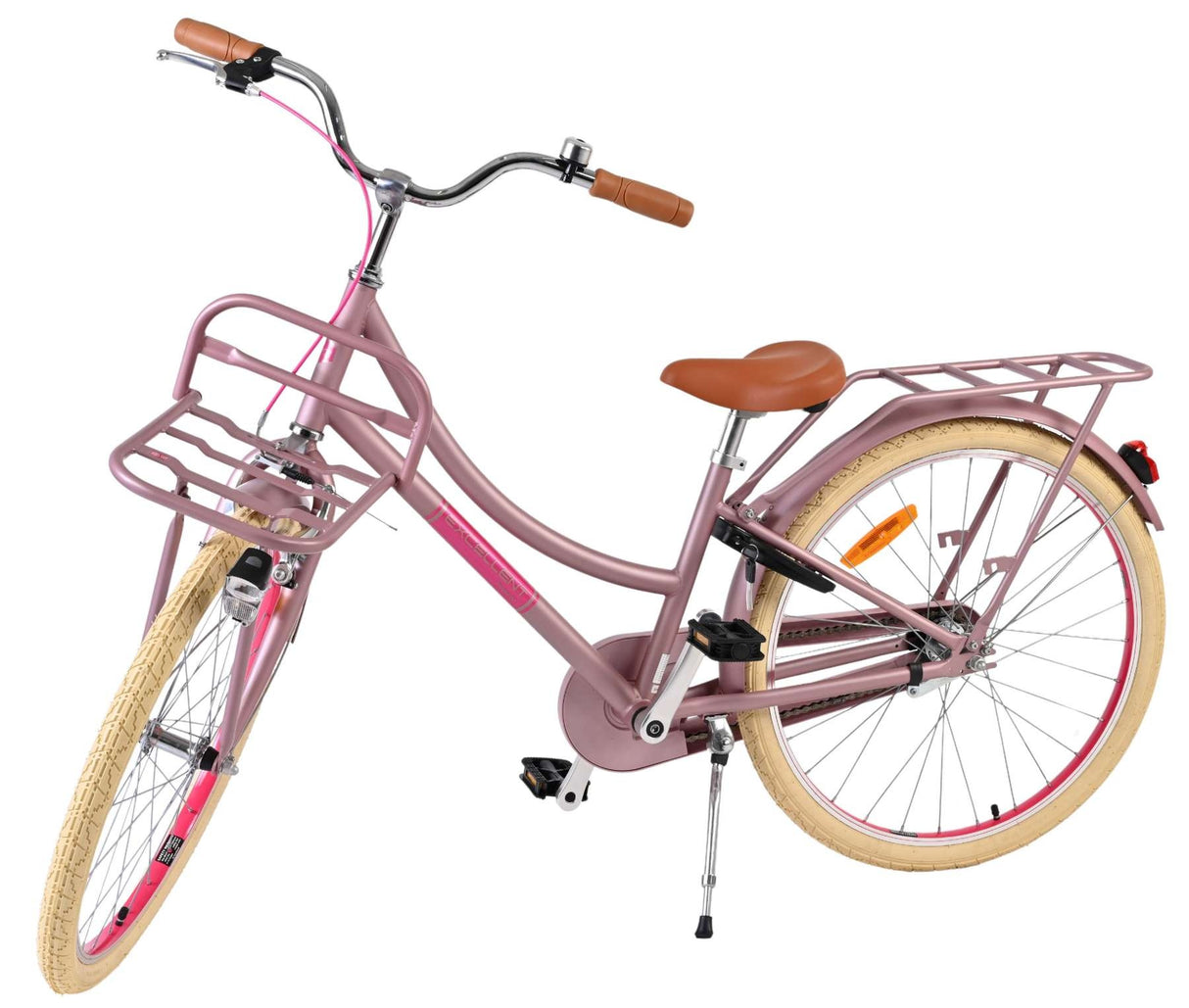 Volare Excellent Kinderfahrrad - Mädchen - 24 Zoll - Mattrosa