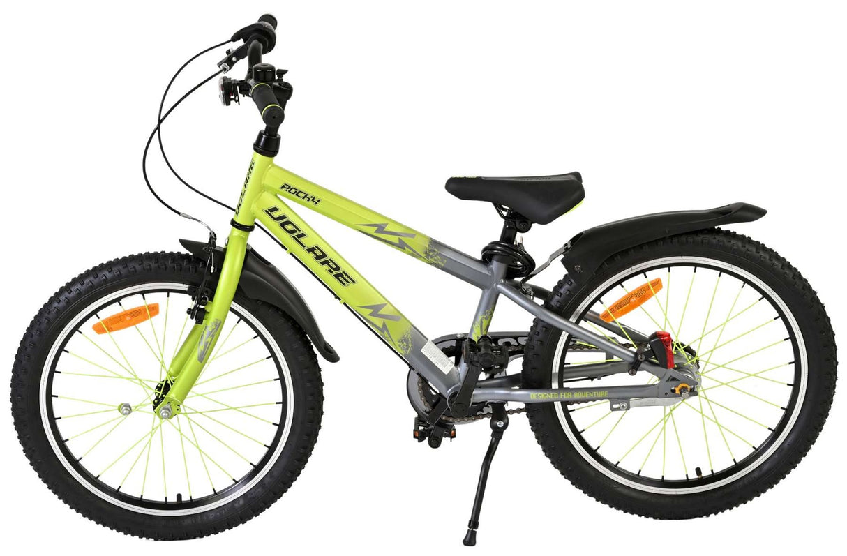 Volare Rocky Kinderfahrrad - 20 Zoll - 3 Gänge - Grün/Grau