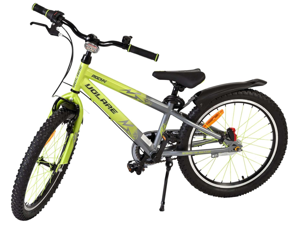 Volare Rocky Kinderfahrrad - 20 Zoll - 3 Gänge - Grün/Grau