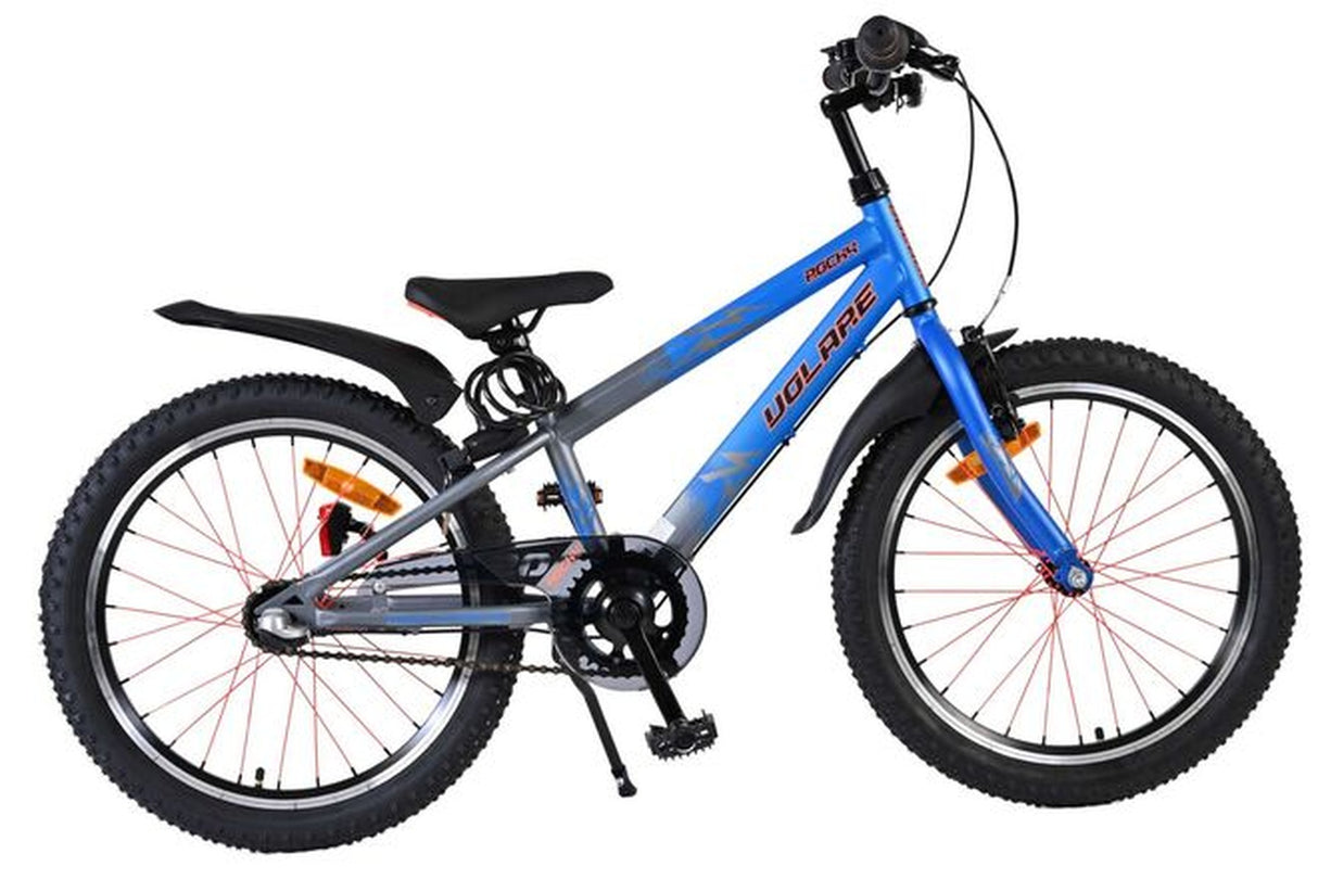 Volare Rocky Kinderfahrrad - 20 Zoll - 3 Gänge - Blau/Grau