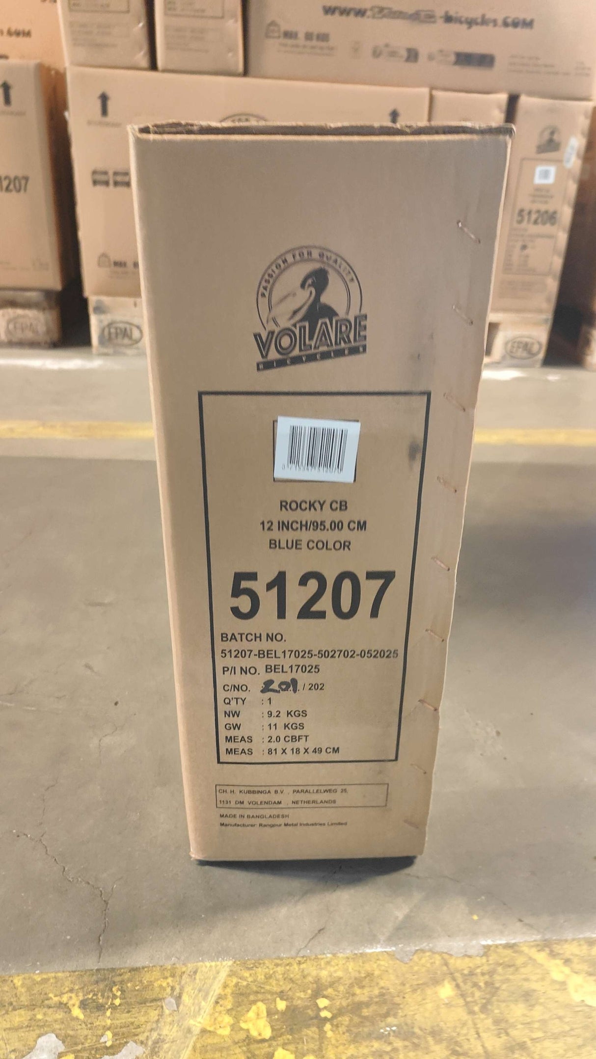 Volare Rocky Kinderfahrrad - Jungen - 12 Zoll - Blau