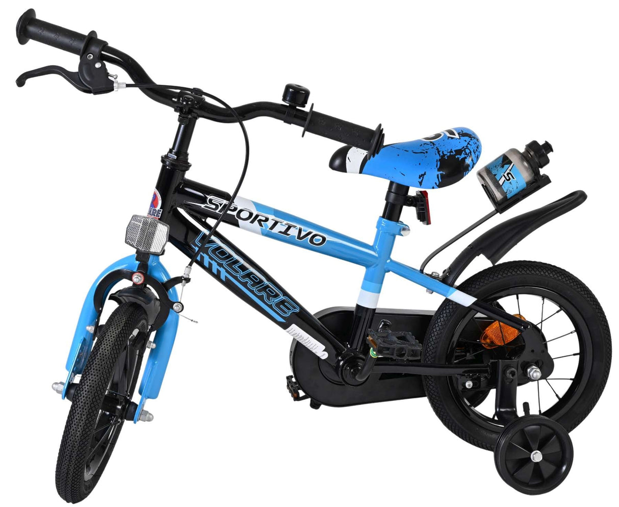 Volare Sportivo Kinderfahrrad - Jungen - 12 Zoll - Blau Schwarz