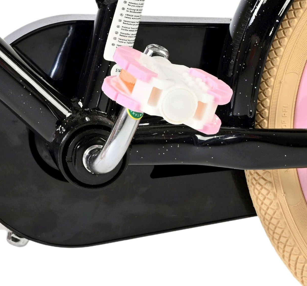 Volare Excellent Kinderfahrrad - Mädchen - 14 Zoll - Schwarz