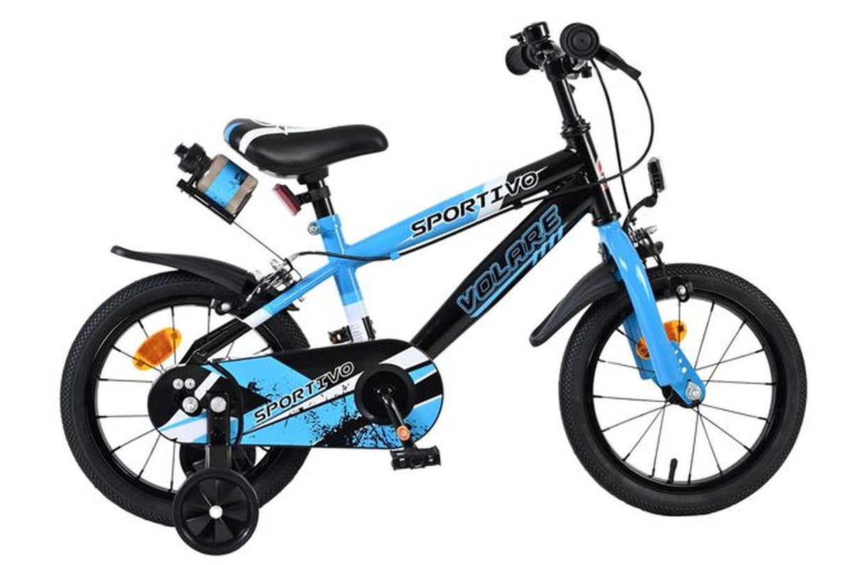 Volare Sportivo Kinderfahrrad - Jungen - 14 Zoll - Blau/Schwarz
