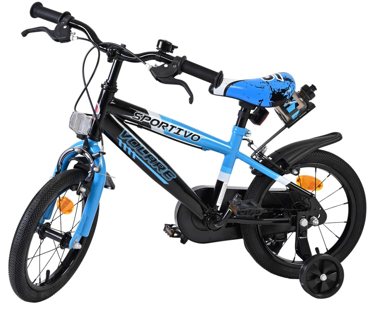 Volare Sportivo Kinderfahrrad - Jungen - 14 Zoll - Blau/Schwarz