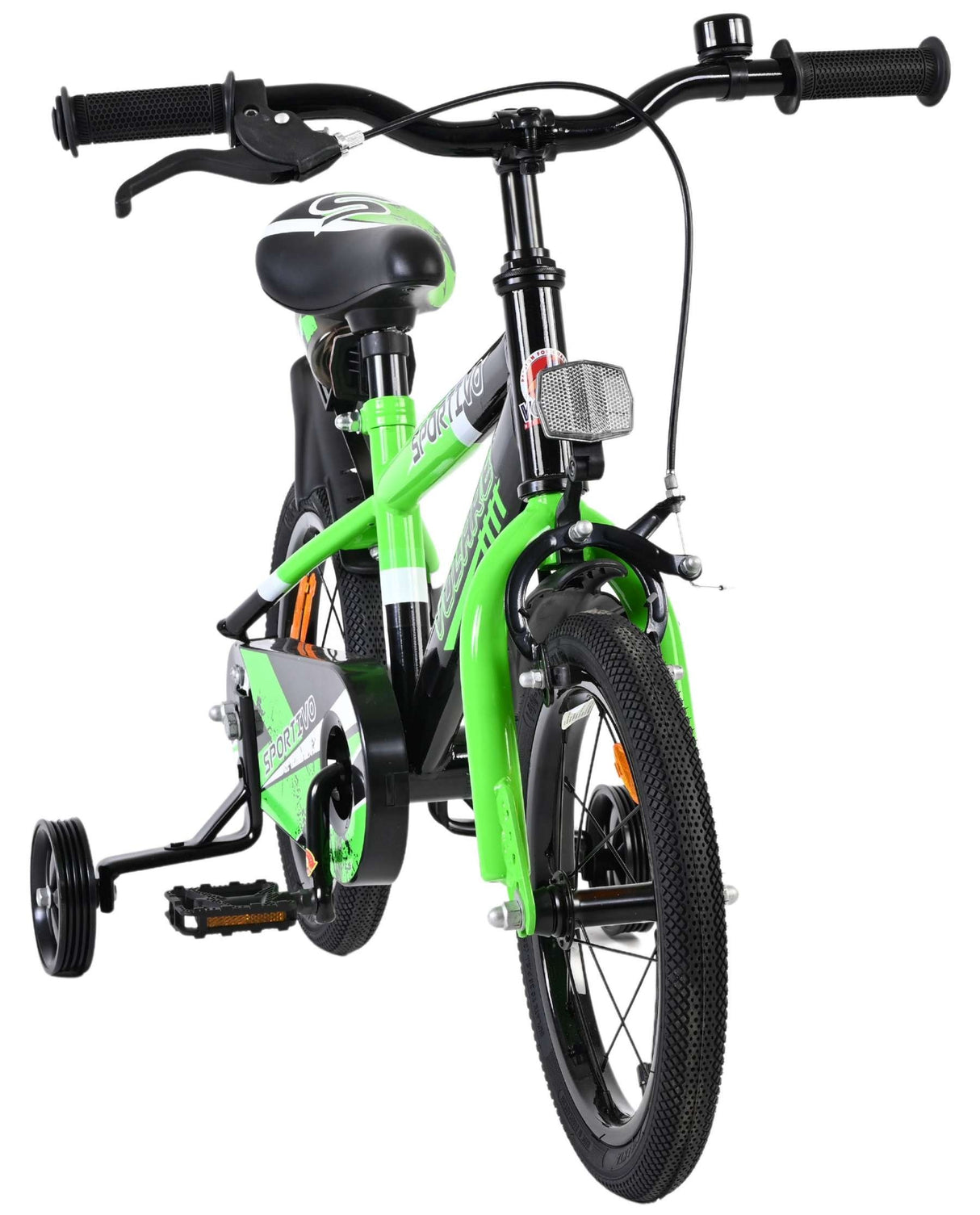 Volare Sportivo Kinderfahrrad - Jungen - 14 Zoll - Grün Schwarz