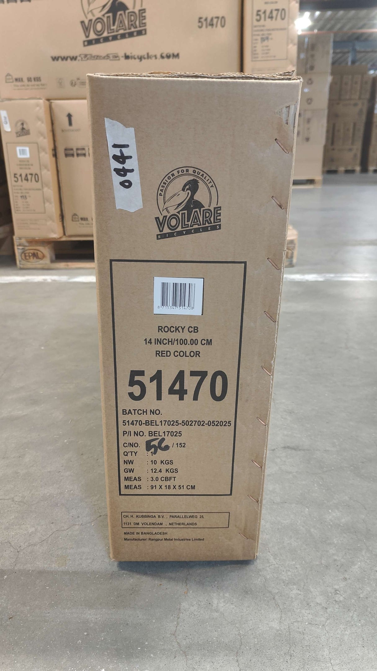 Volare Rocky Kinderfahrrad - Jungen - 14 Zoll - Rot