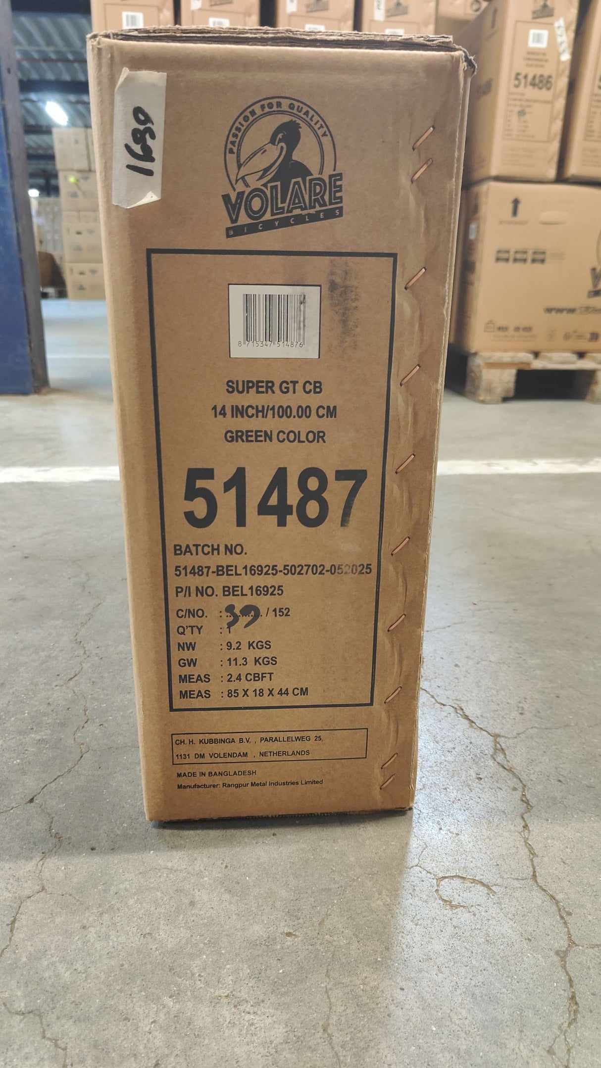 Volare Super GT Kinderfahrrad - Jungen - 14 Zoll - Grün