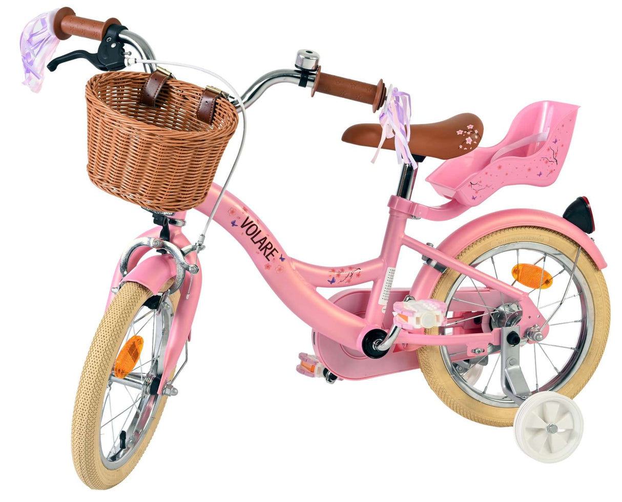 Volare Blossom Kinderfahrrad - Mädchen - 14 Zoll - Rosa