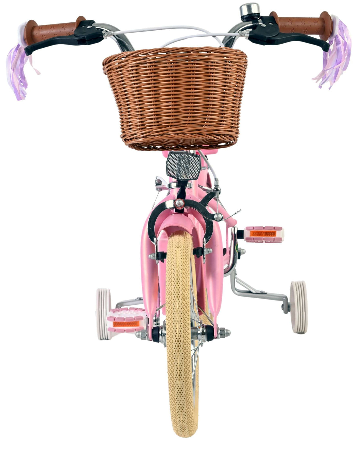 Volare Blossom Kinderfahrrad - Mädchen - 14 Zoll - Rosa - Zwei Handbremsen