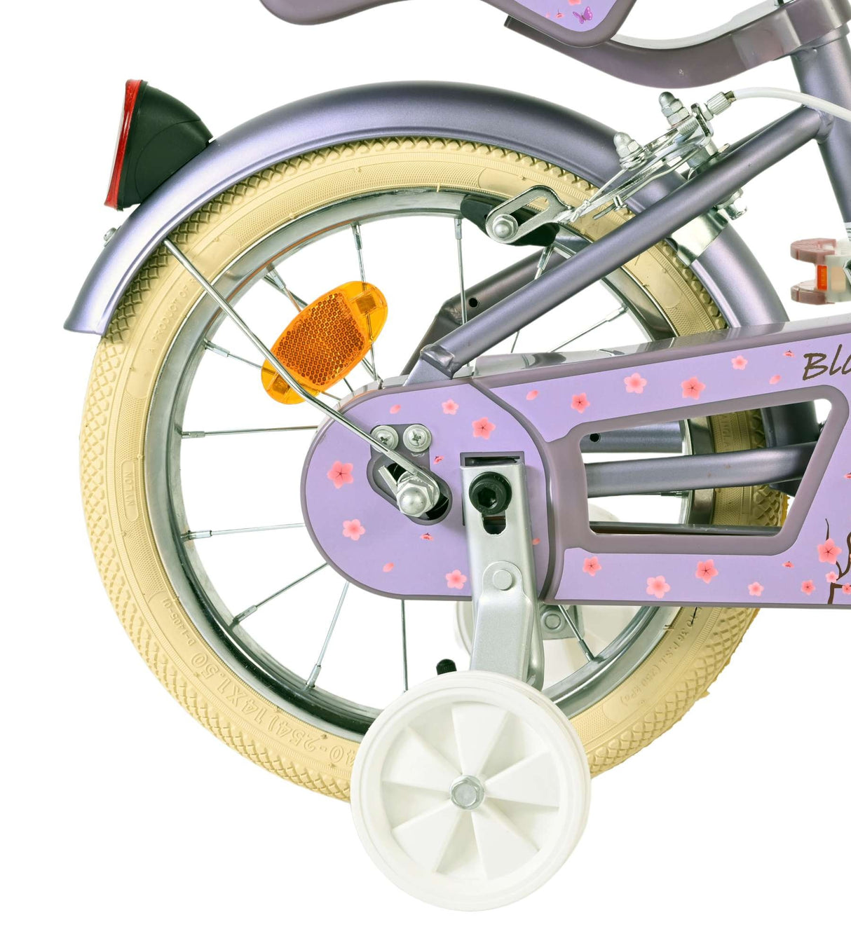 Volare Blossom Kinderfahrrad - Mädchen - 14 Zoll - Lila - Zwei Handbremsen