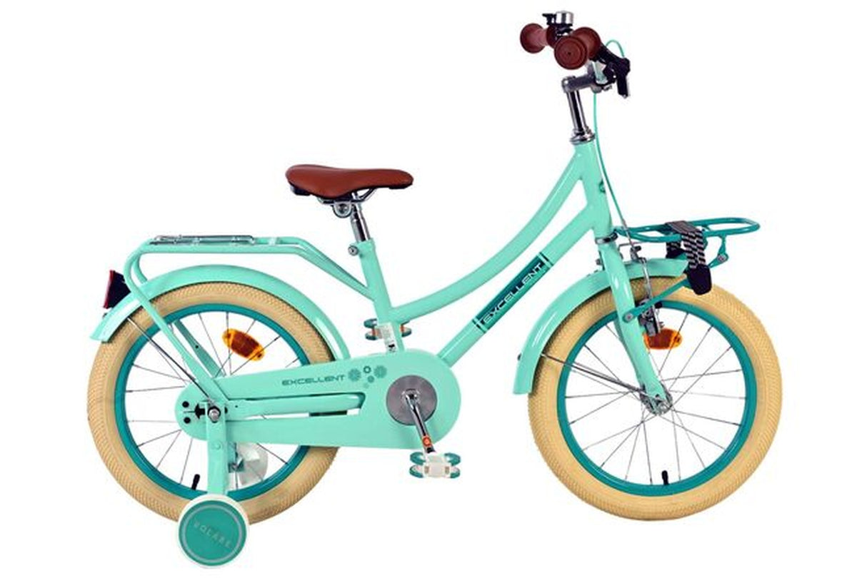 Volare Excellent Kinderfahrrad - Mädchen - 16 Zoll - Grün - 95 % zusammengebaut