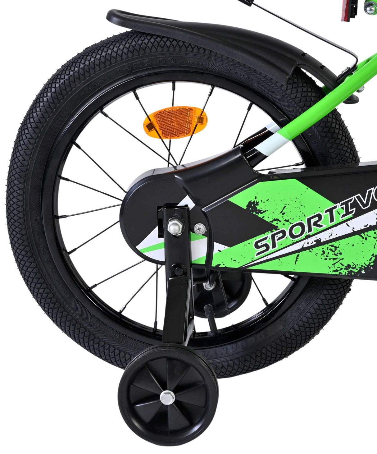 Volare Sportivo Kinderfahrrad - Jungen - 16 Zoll - Grün Schwarz