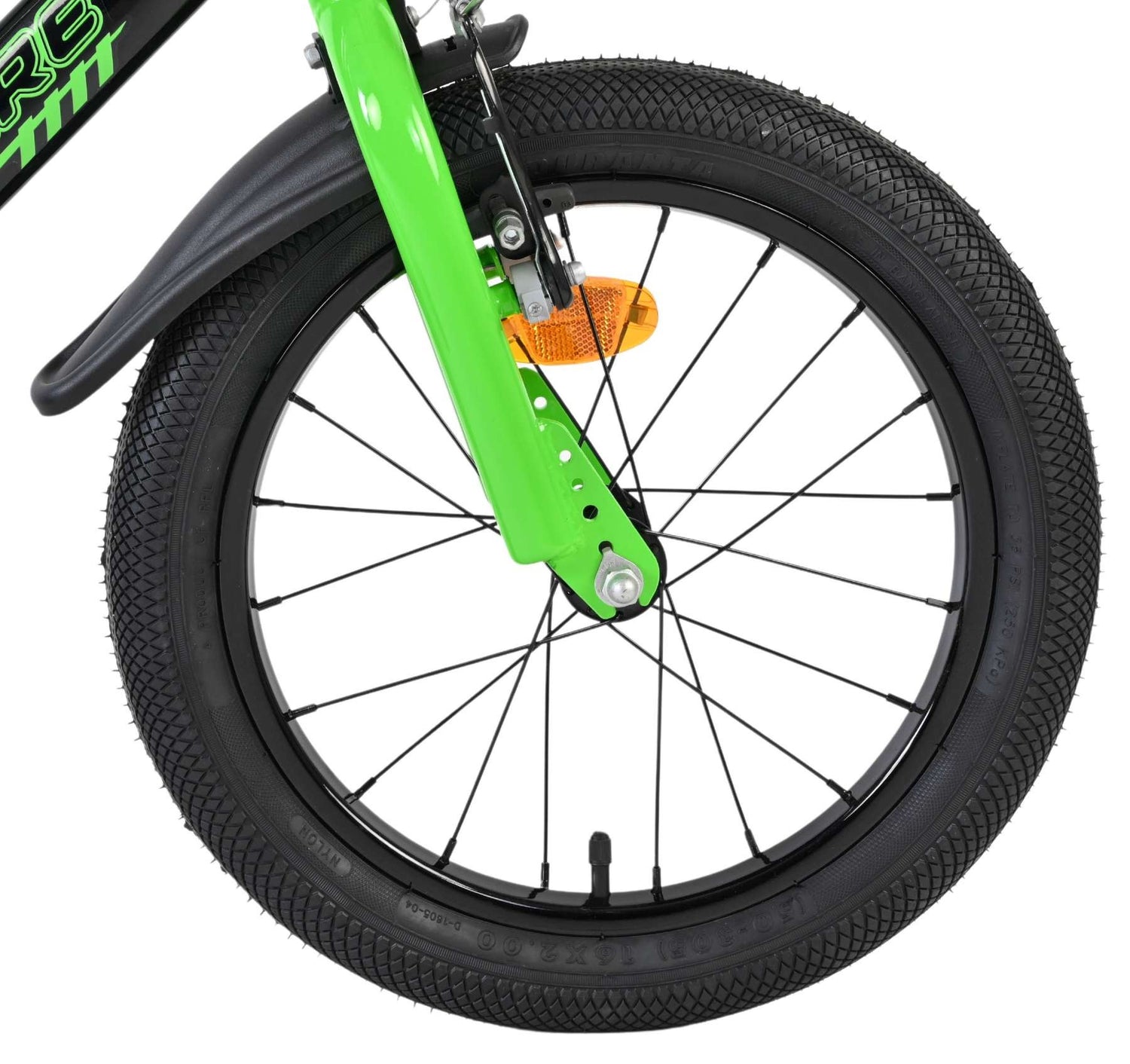 Volare Sportivo Kinderfahrrad - Jungen - 16 Zoll - Grün Schwarz - Zwei Handbremsen