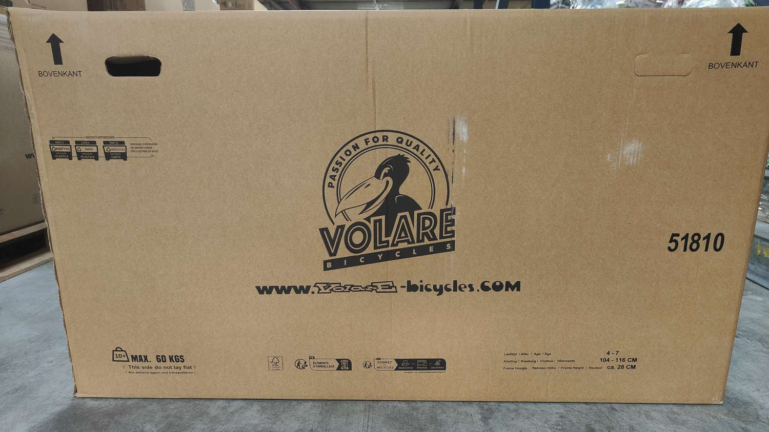 Volare Excellent Kinderfahrrad - Mädchen - 18 Zoll - Schwarz - 95 % zusammengebaut