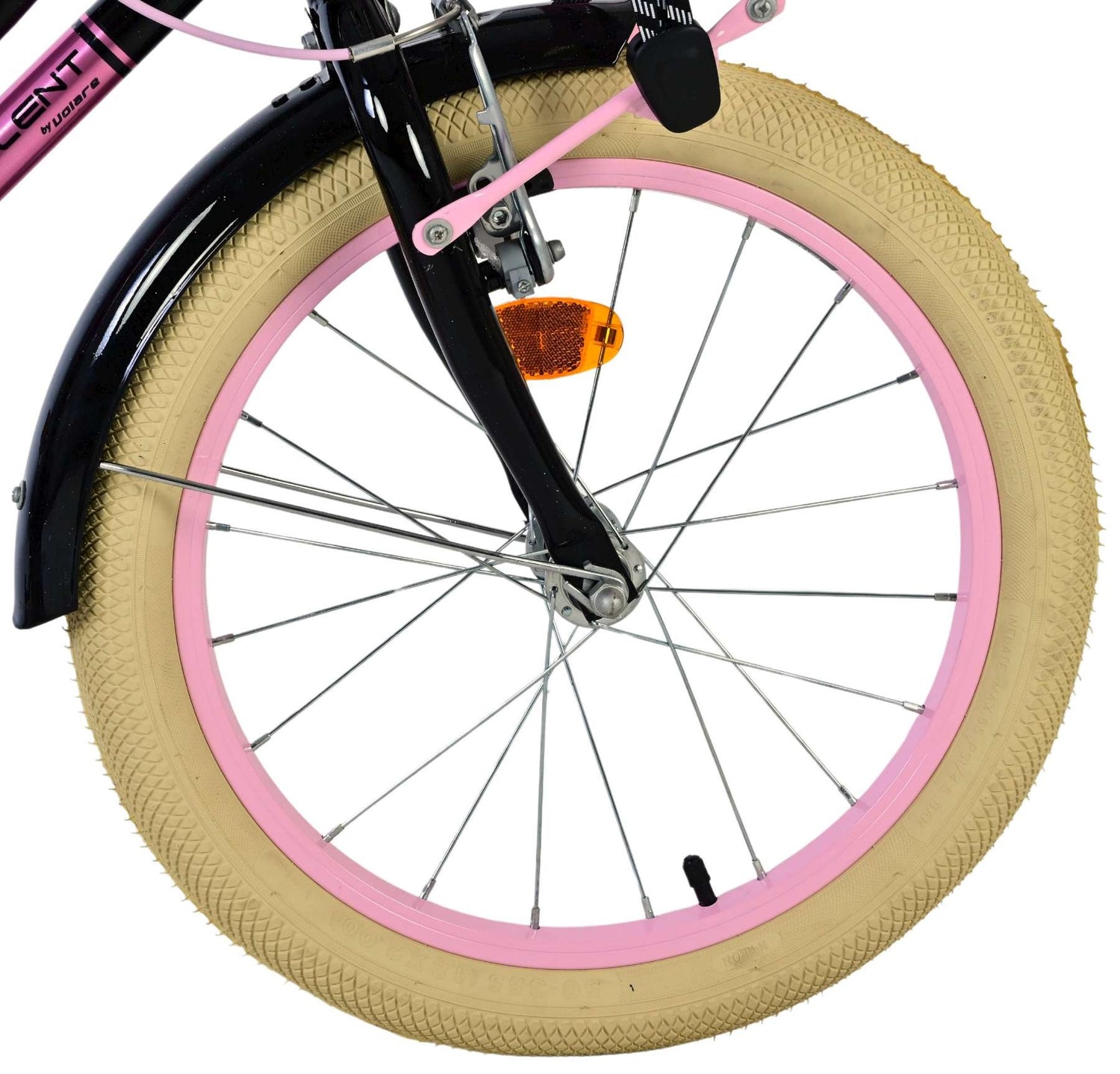 Volare Excellent Kinderfahrrad - Mädchen - 18 Zoll - Schwarz - 95 % zusammengebaut