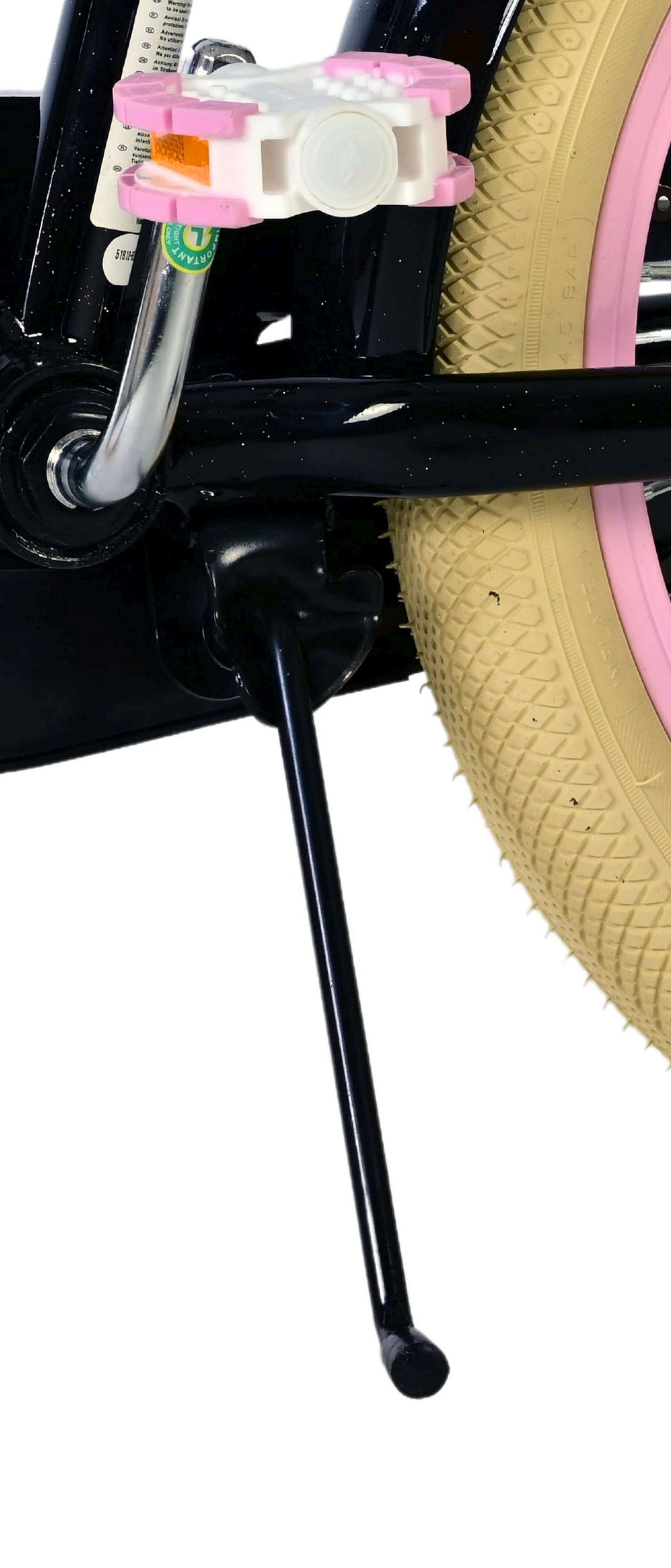 Volare Excellent Kinderfahrrad - Mädchen - 18 Zoll - Schwarz - 95 % zusammengebaut