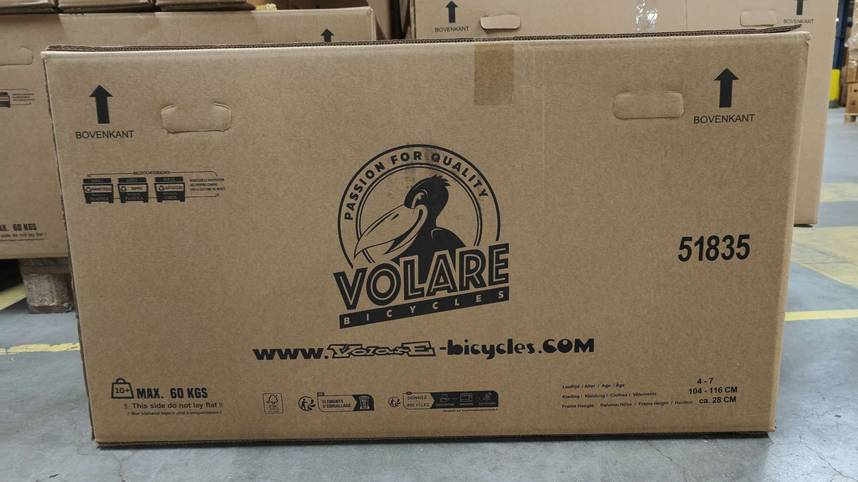 Volare Blossom Kinderfahrrad - Mädchen - 18 Zoll - Weiß - Zwei Handbremsen