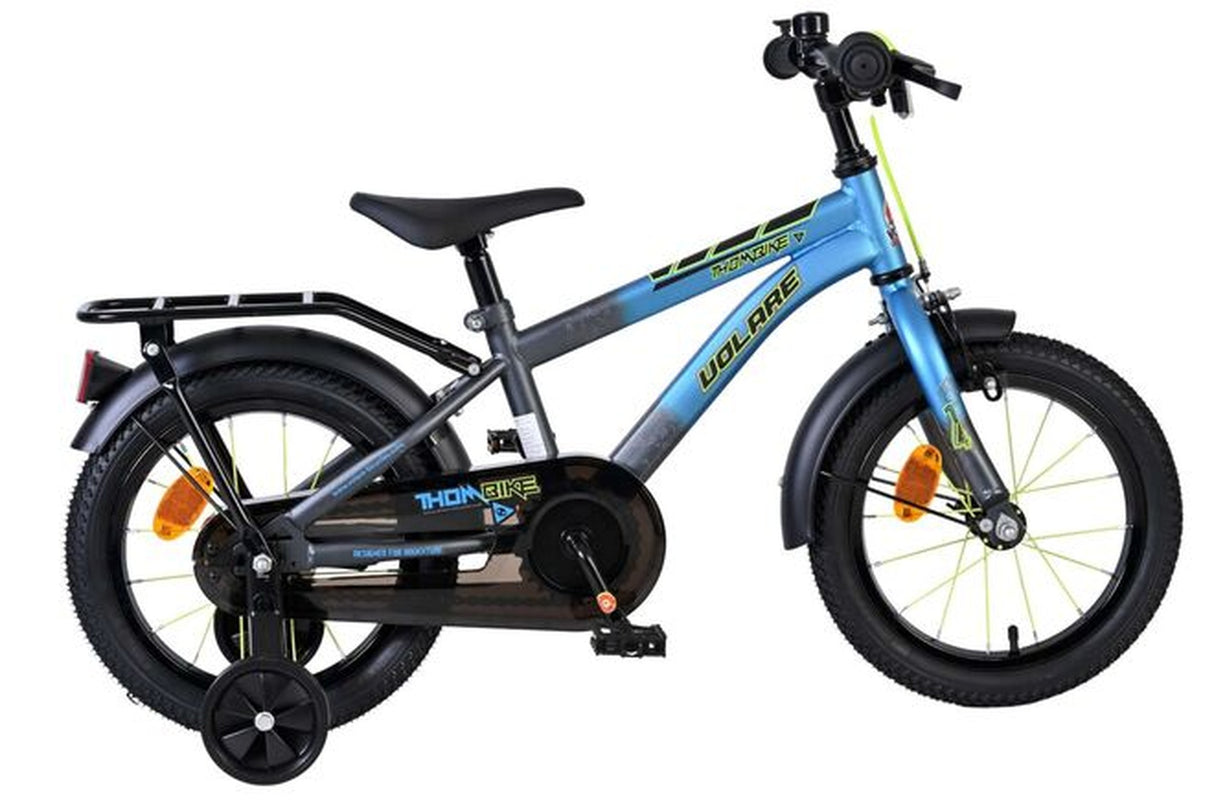 Volare Kinderfahrrad in Blau/Grün Seitenansicht Hauptbild