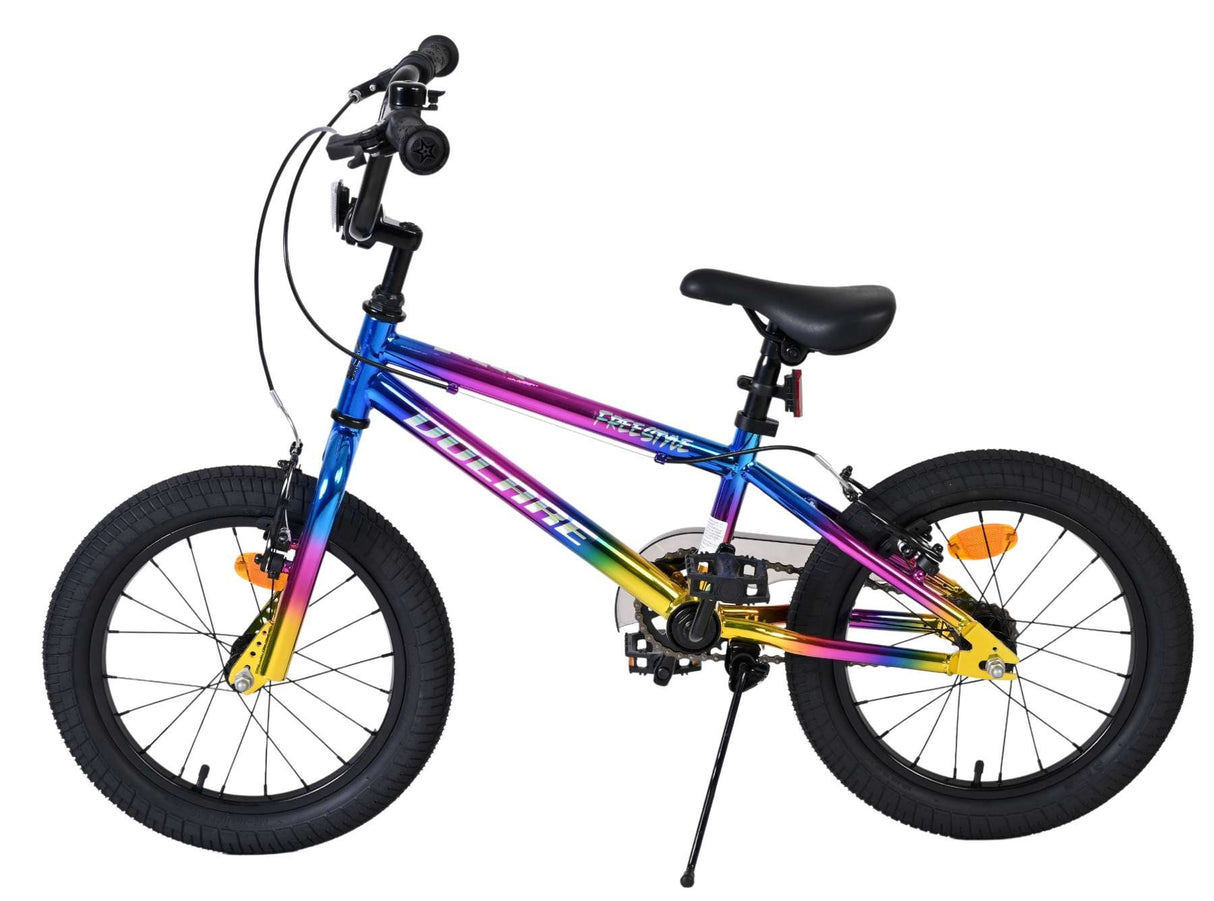 Buntes Kinderfahrrad mit 16-Zoll-Rädern und stabiler Rahmenkonstruktion